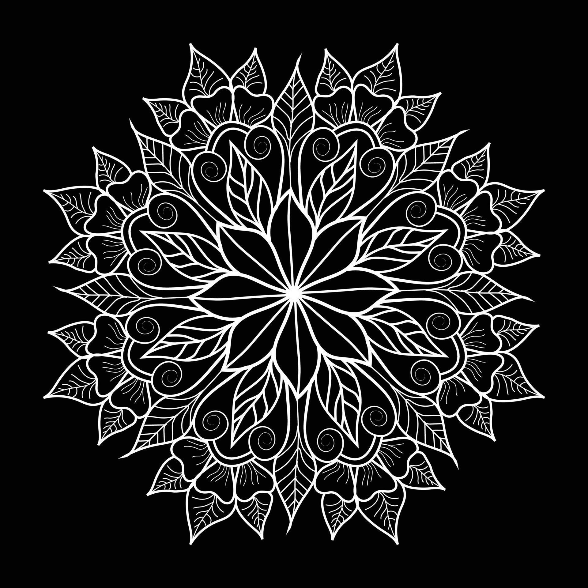 Easy circle mandala unique flower floral vector eps mandala patterns for free download Stock Free