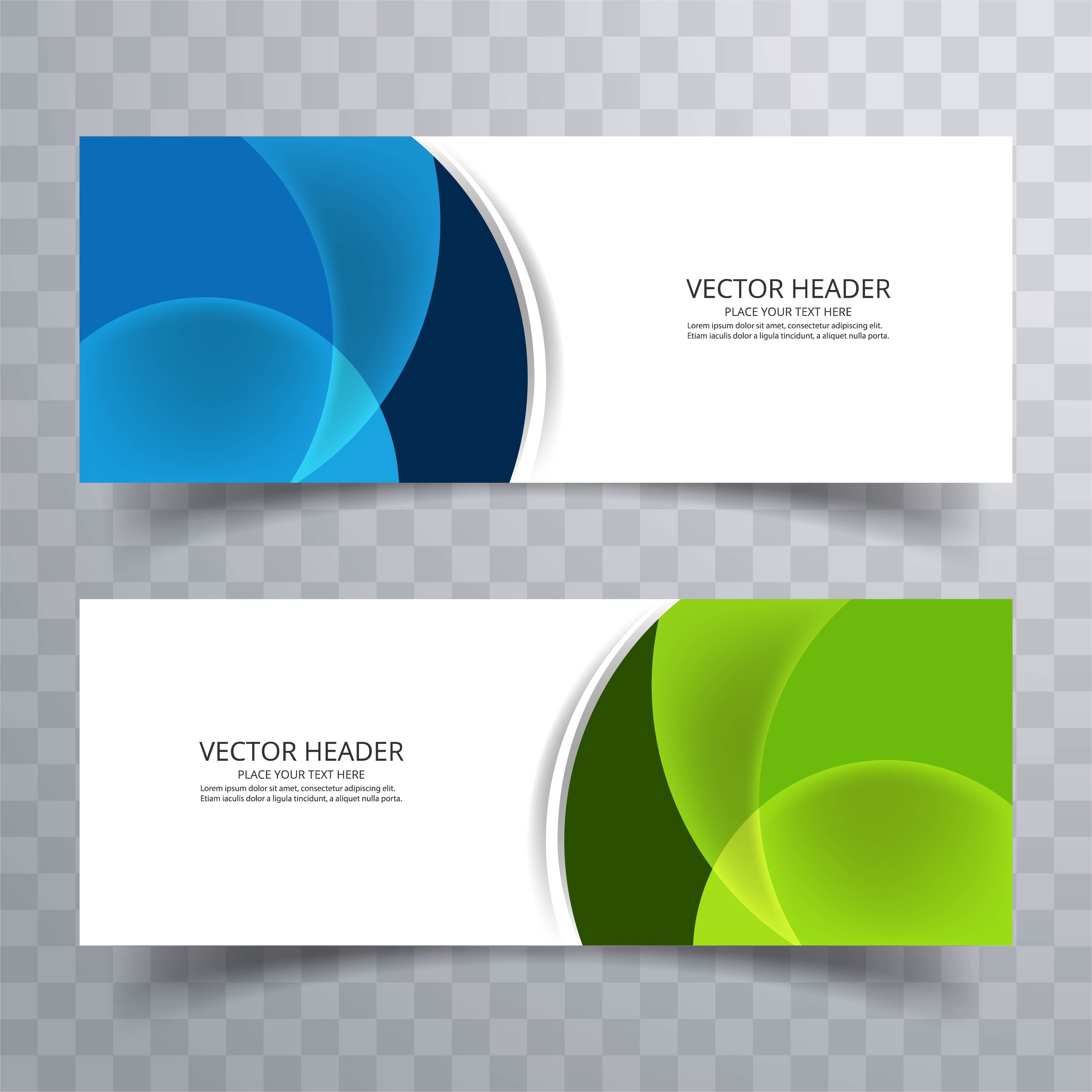 Abstract banner design background, vector website headers Free Vector