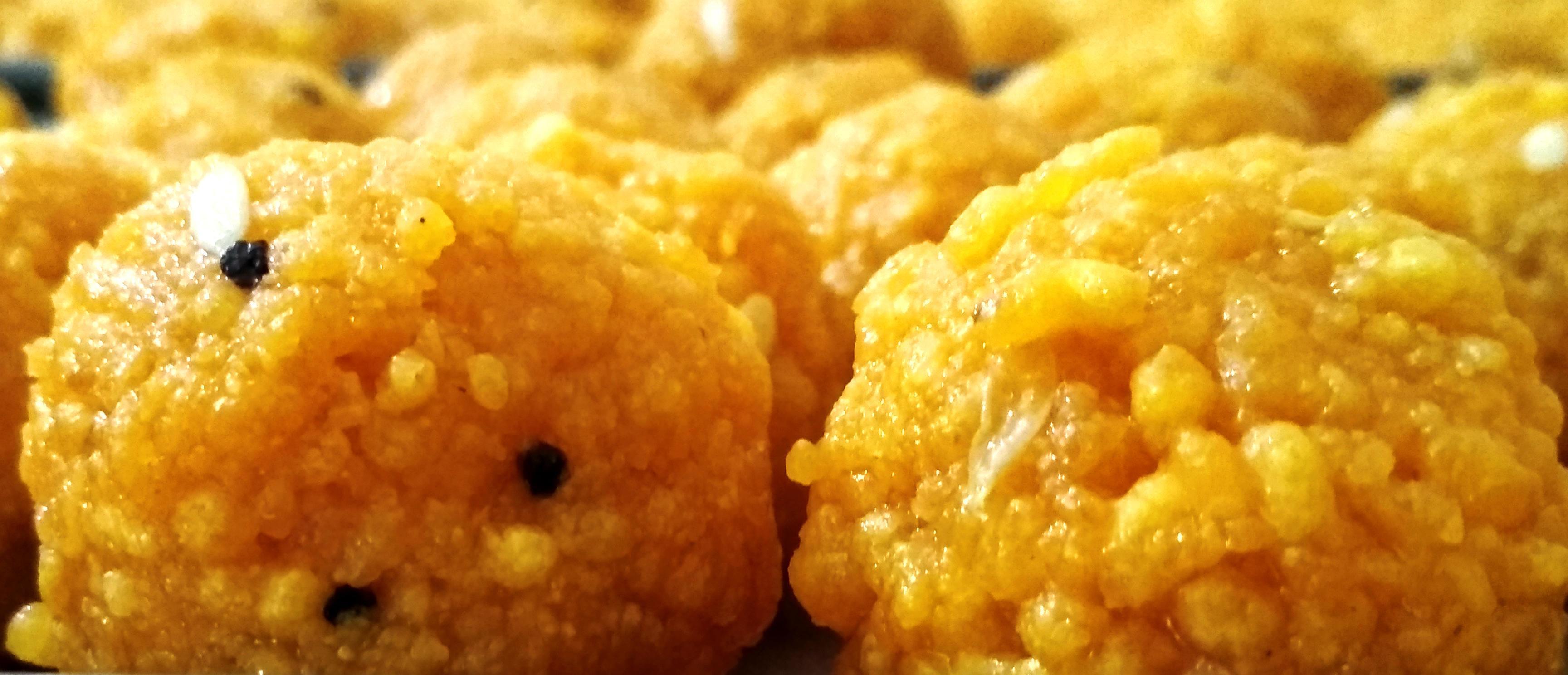 Indian sweet food boondi laddu Stock Free