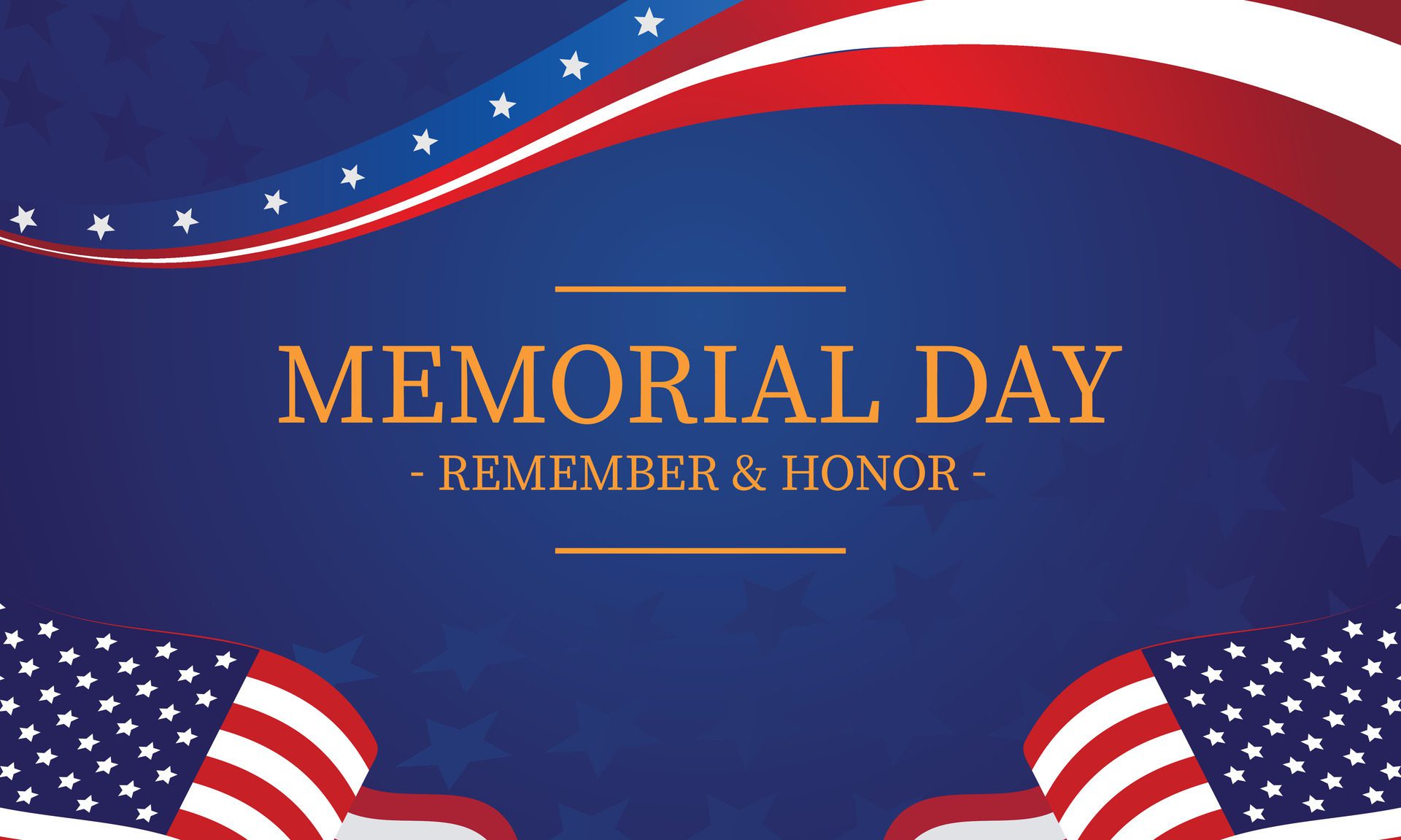 Memorial day banner design Free Vector