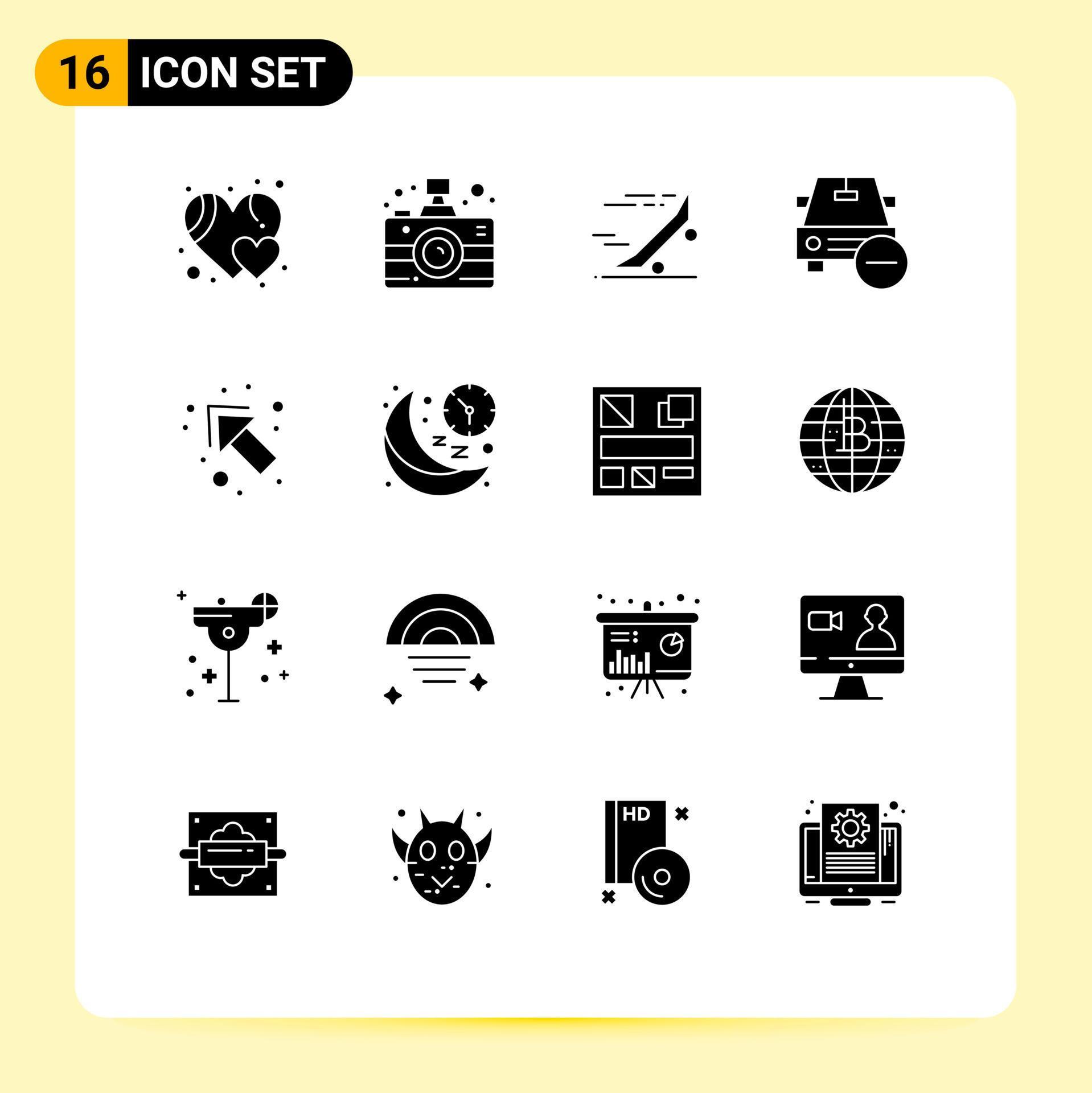 16 Creative Icons Modern Signs and Symbols of arrow minus ride less car Editable Vector Design Elements Stock Free and Free SVG