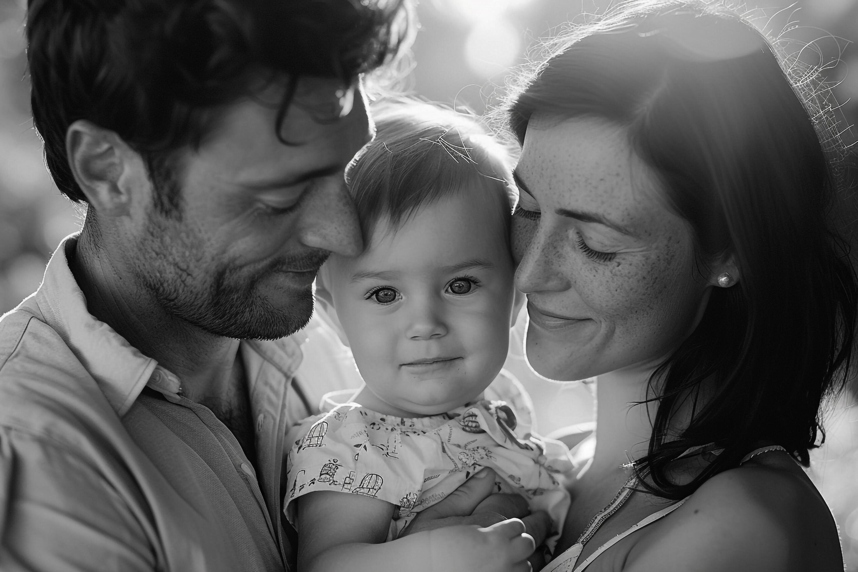 Family Portrait in Natural Environment Showcasing Authentic Moments and Warmth Stock Free