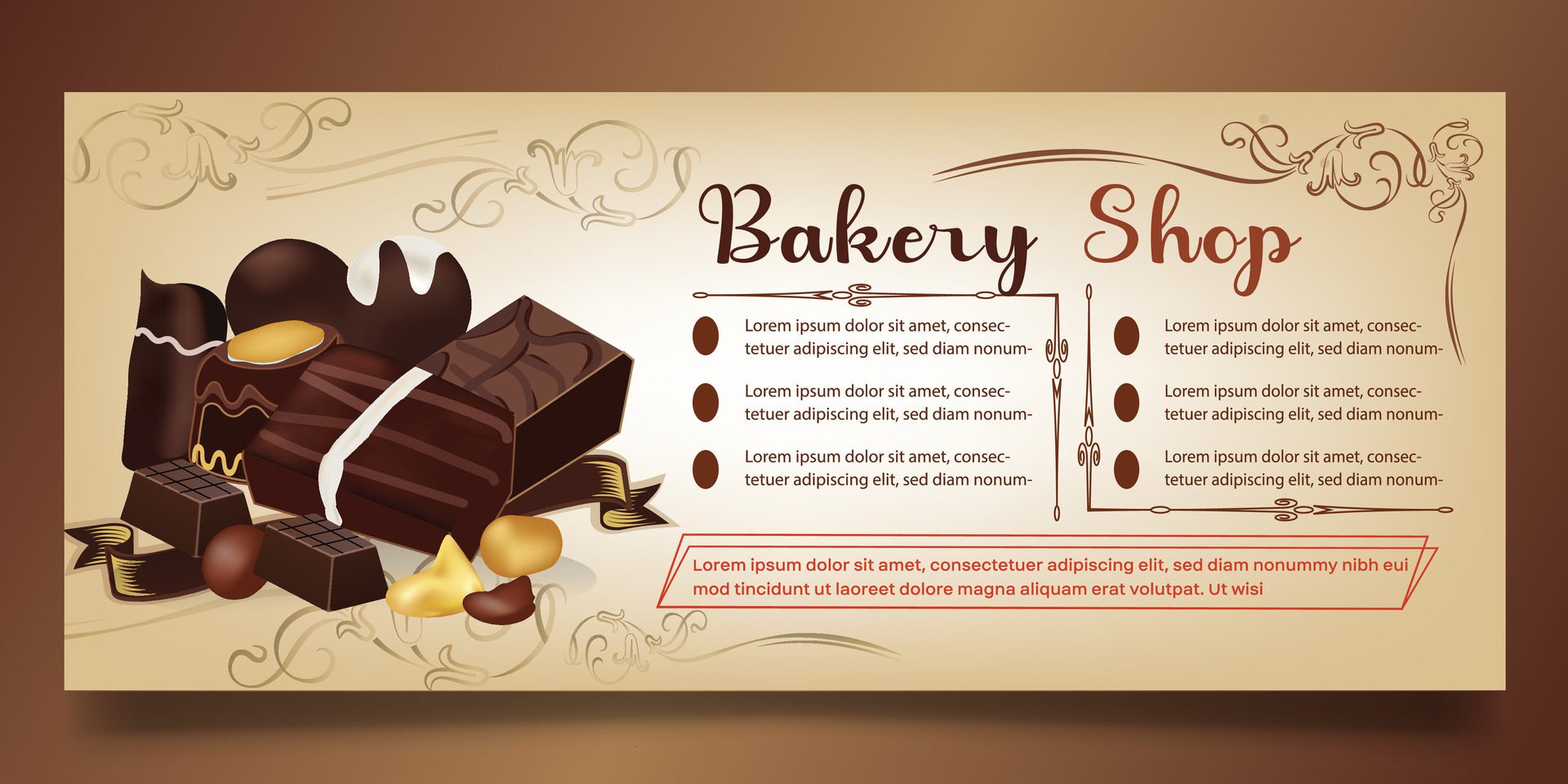 Bakery banner design Free Vector