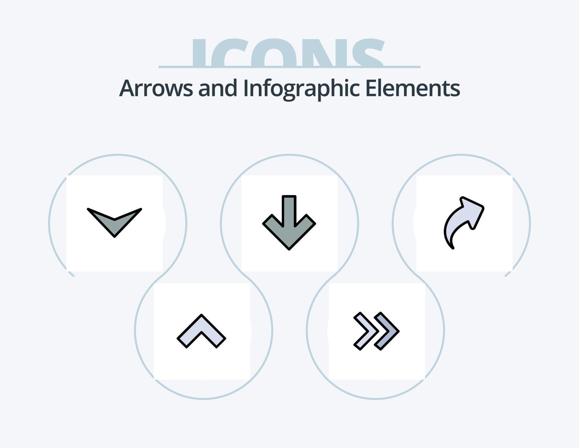 Arrow Line Filled Icon Pack 5 Icon Design. . right. last. arrows. next Stock Free