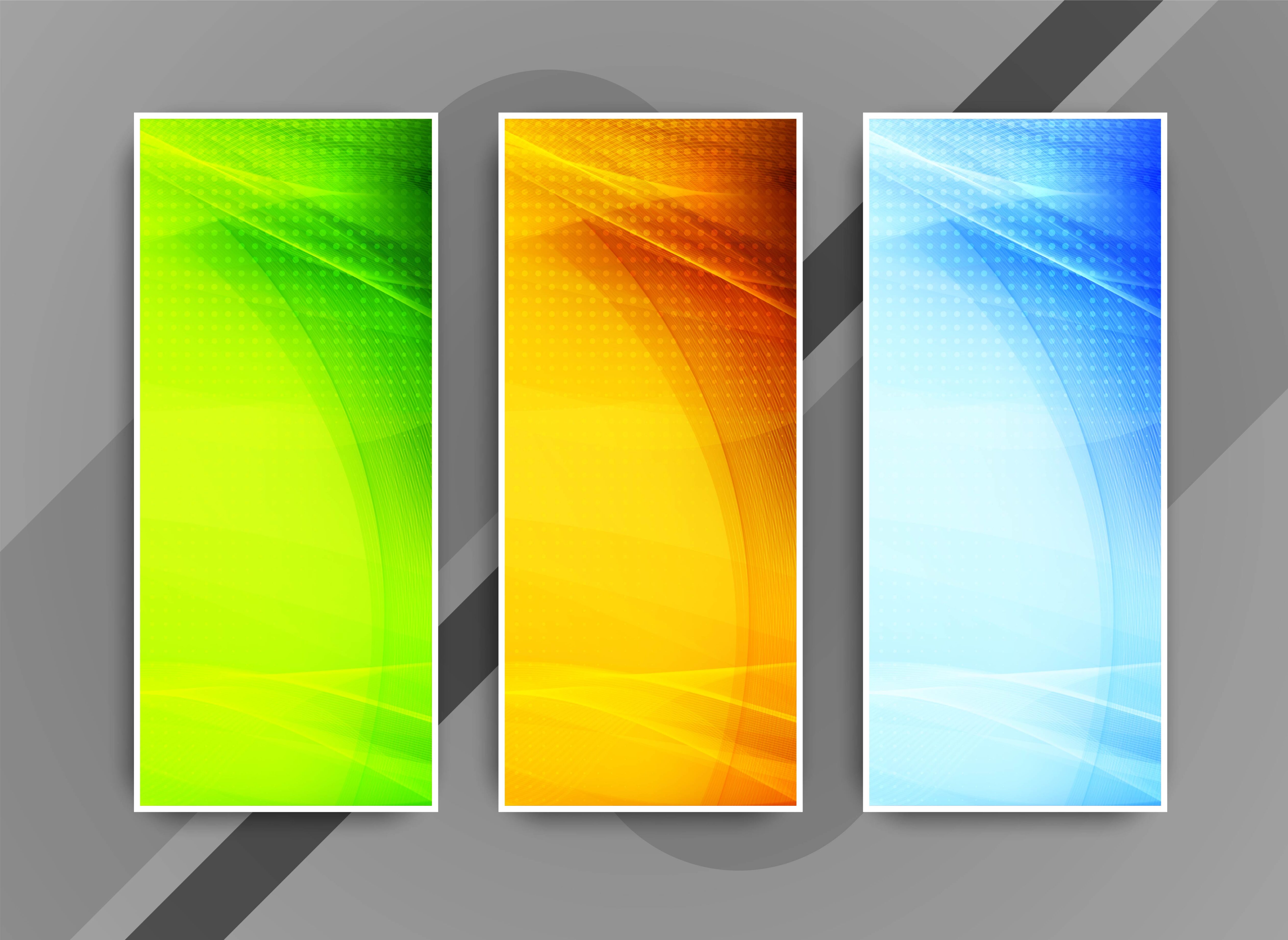 Abstract colorful elegant business banners set Free Vector