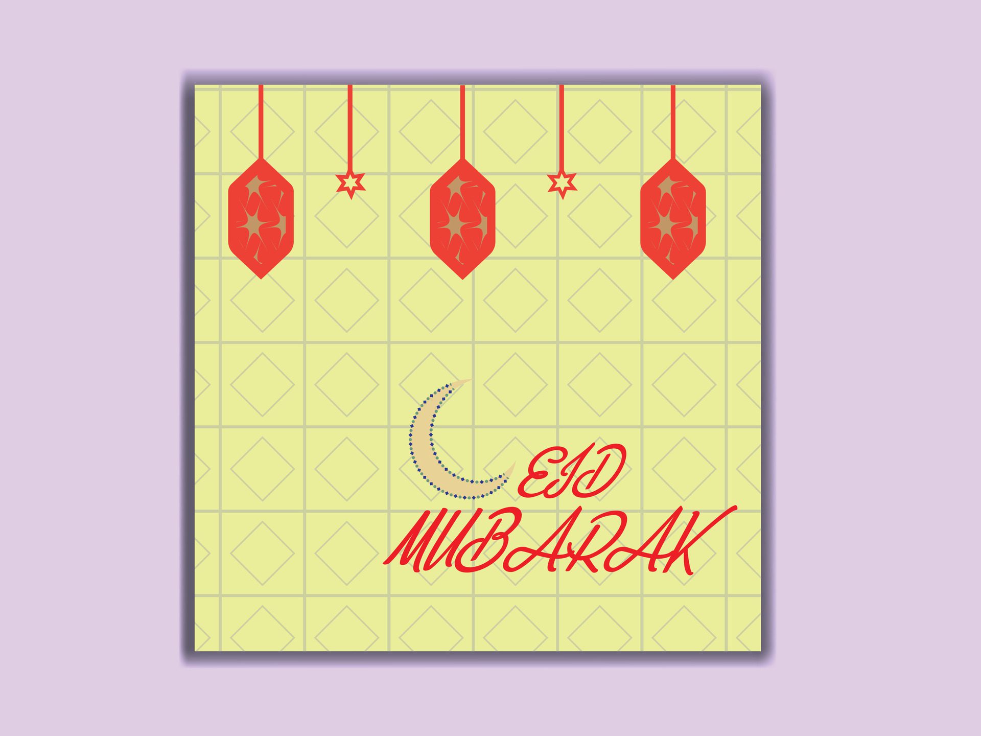 Eid mubarak Social media post, Eid ul adha social media banner post. Free Vector