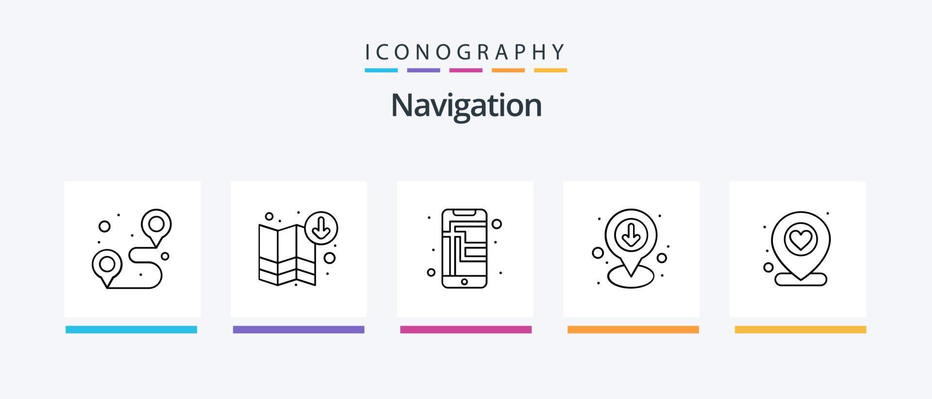 Navigation Line 5 Icon Pack Including . navigation. satellite. location. arrow. Creative Icons Design Stock Free