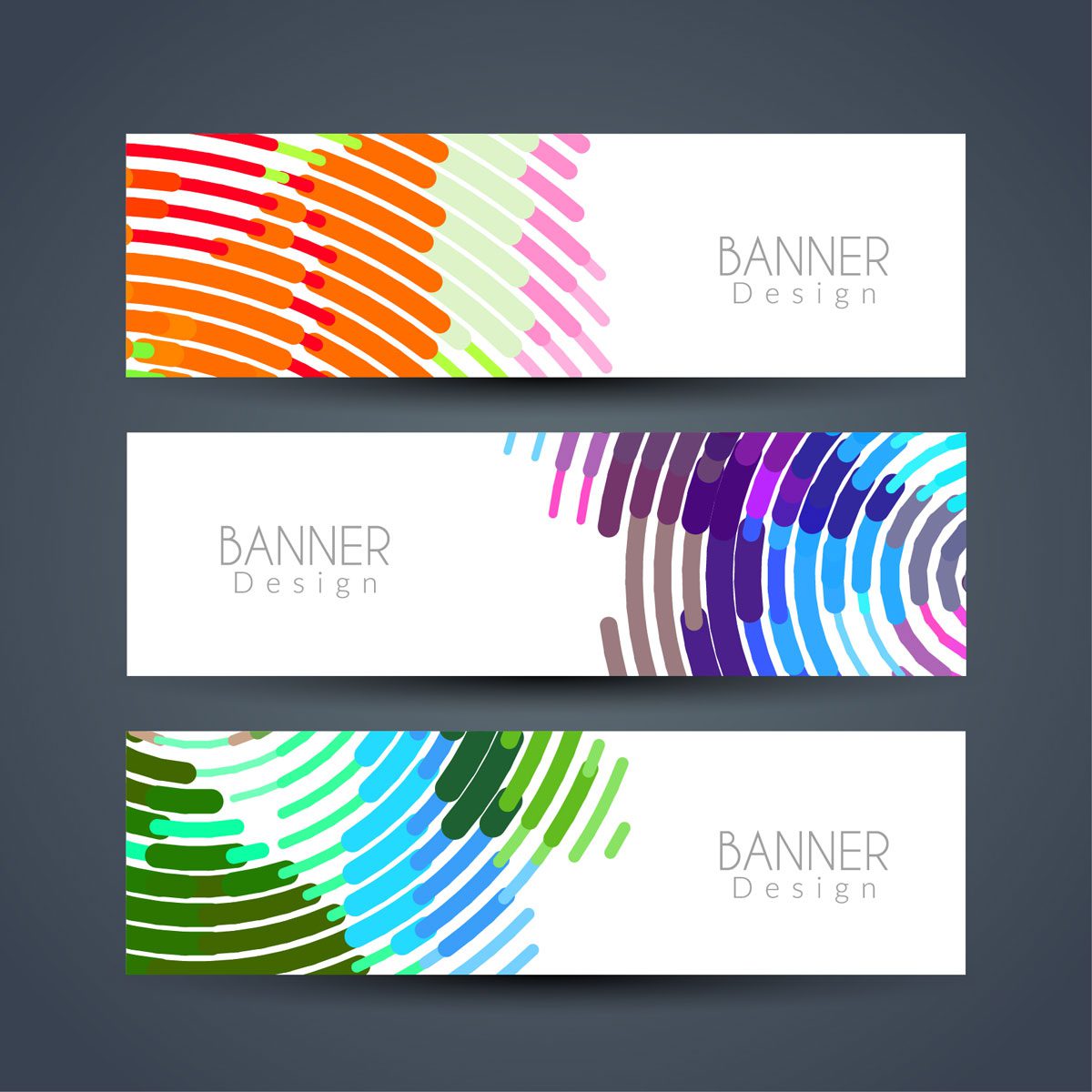 Abstract modern stylish banners set Free Vector