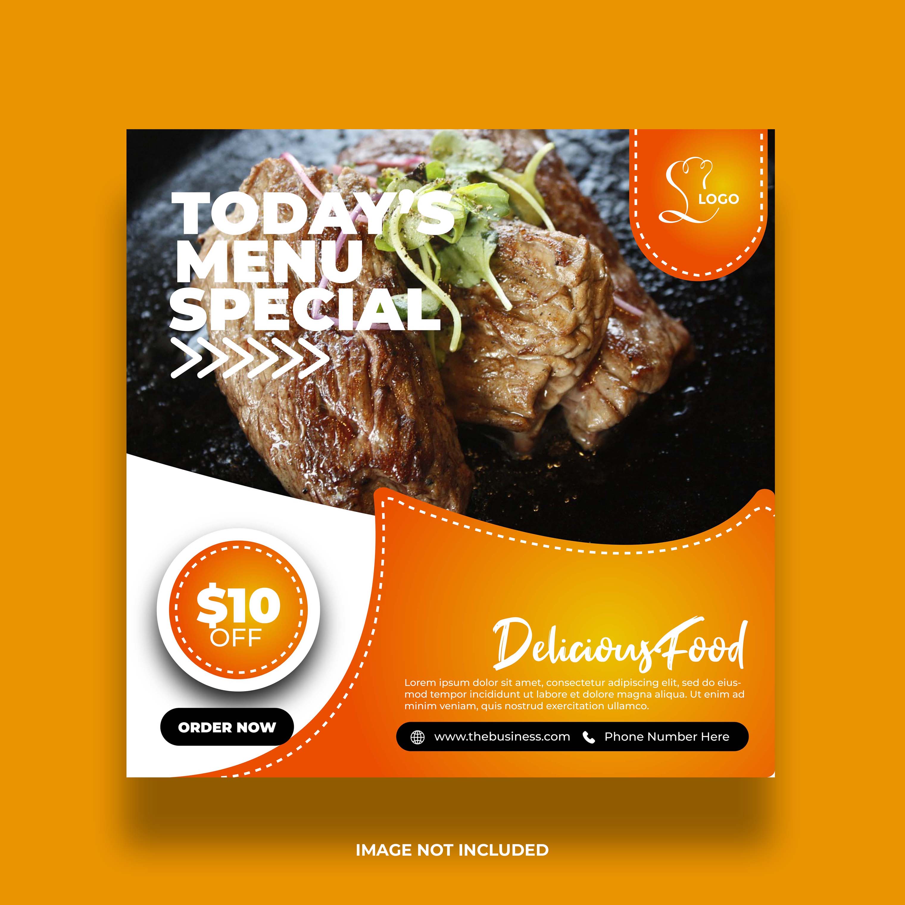 Creative Restaurant Food Banner For Social Media Free Vector