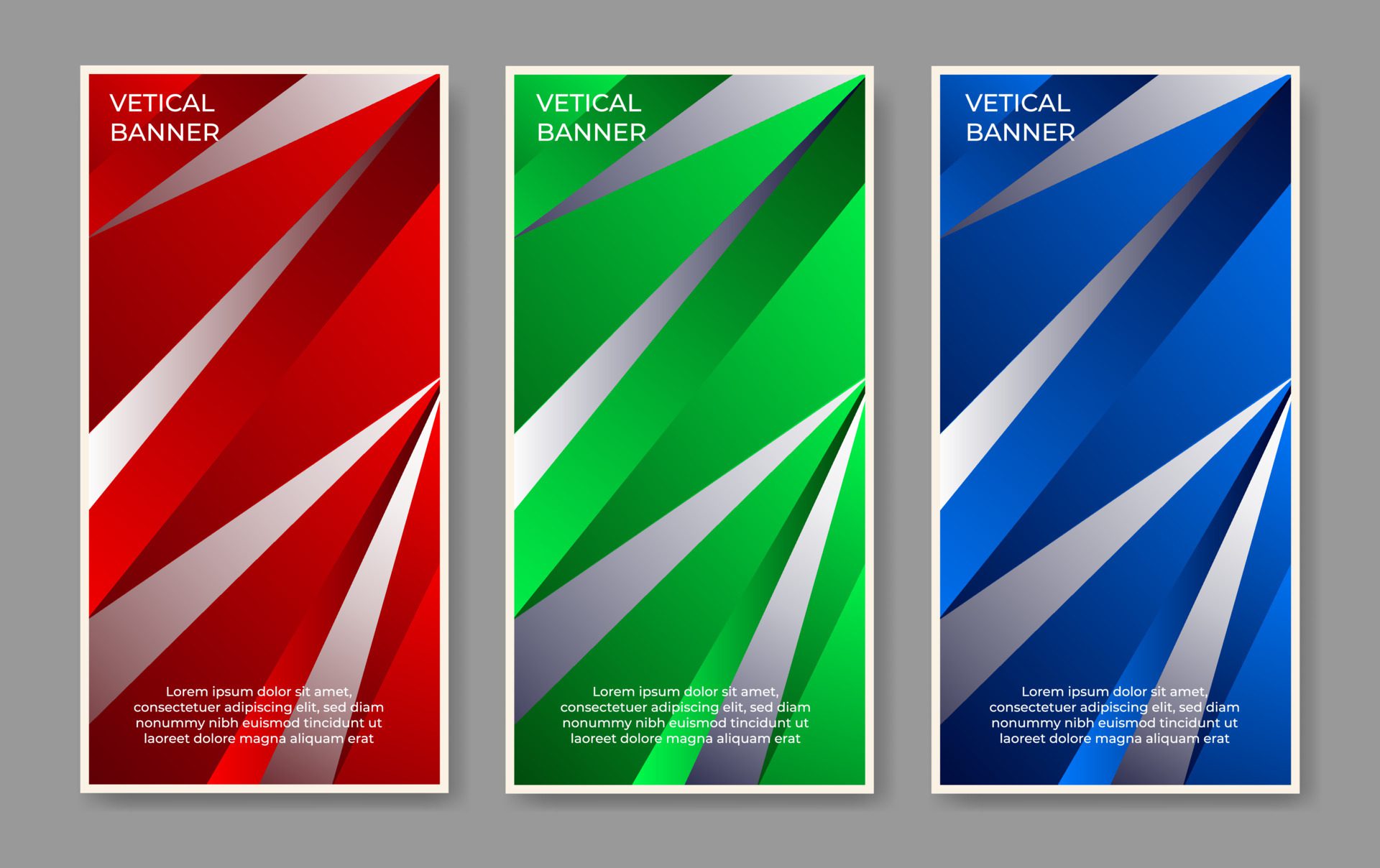 vertical banner collection geometry shape Free Vector