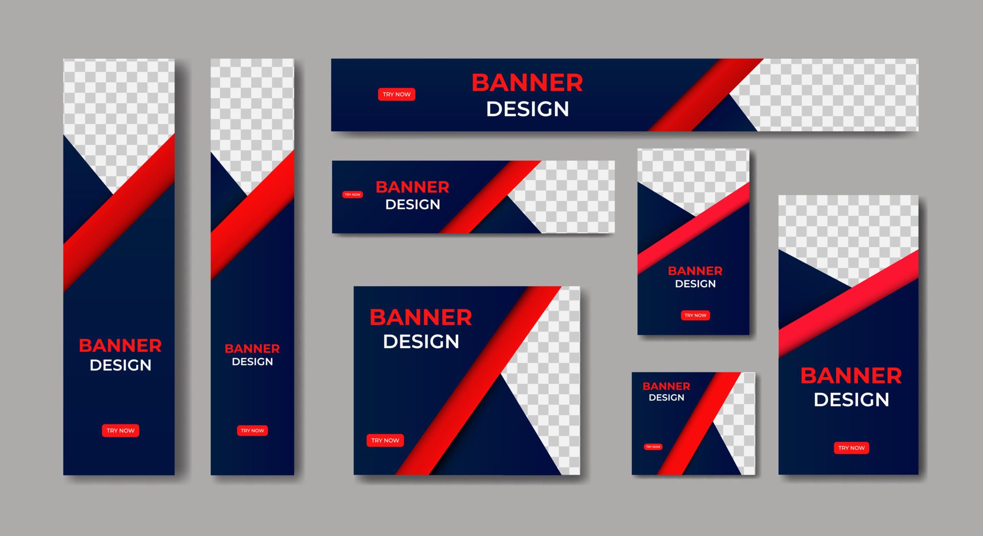 Ad Banner Template Design Free Vector