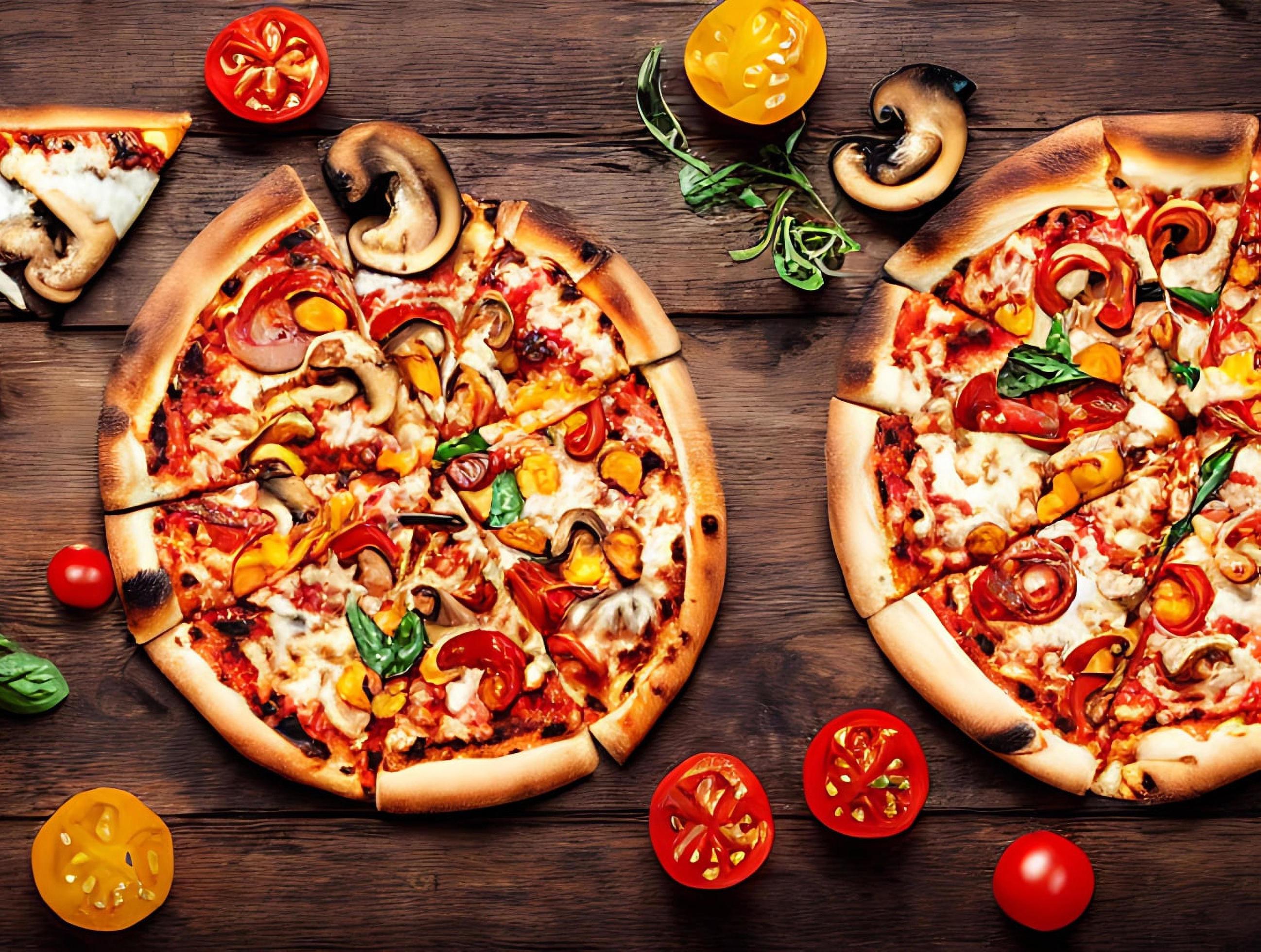 Pizza. Traditional Italian cuisine fast food. Stock Free