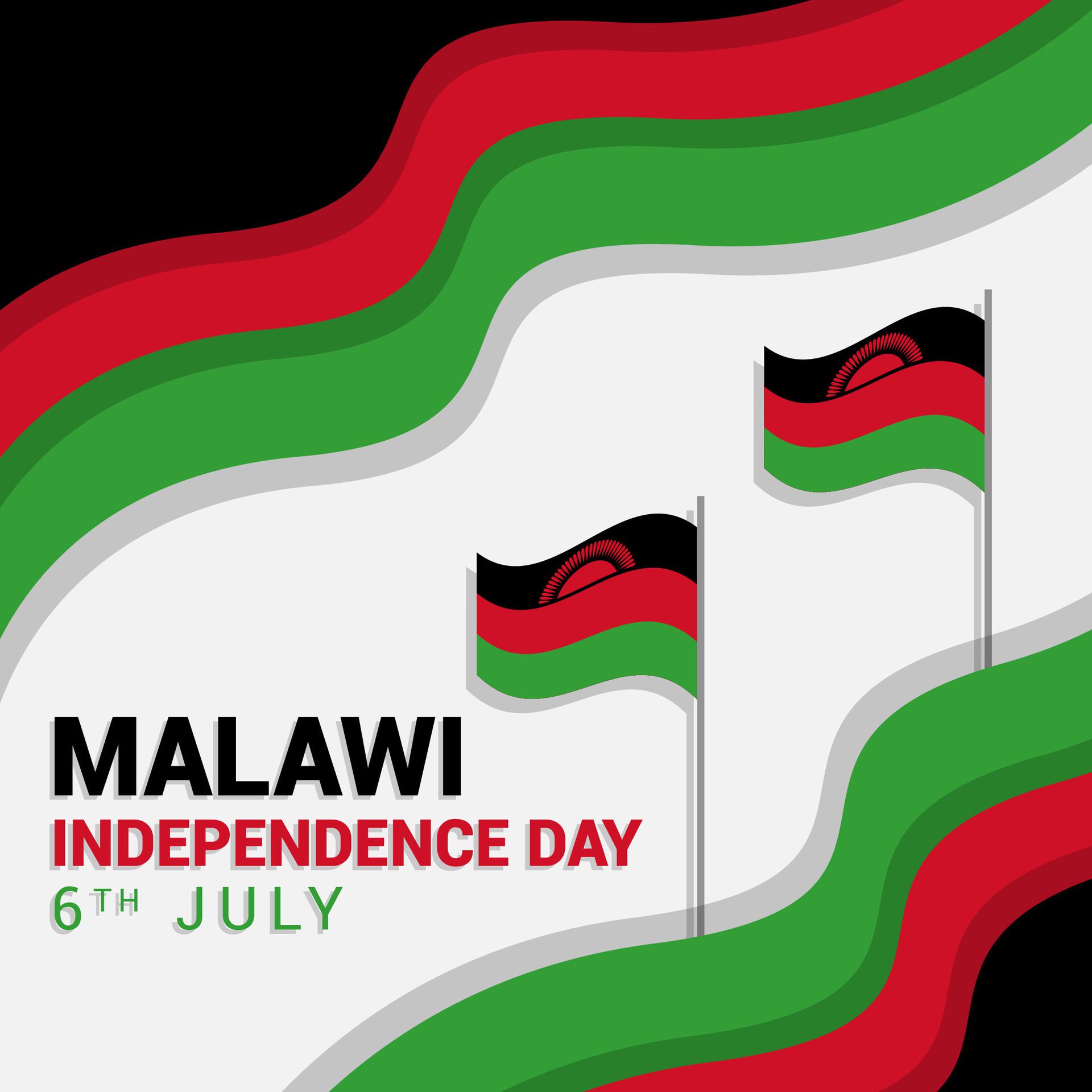 illustration of malawi independence day Celebrated every year on July 6. malawi national day banner poster Free Vector