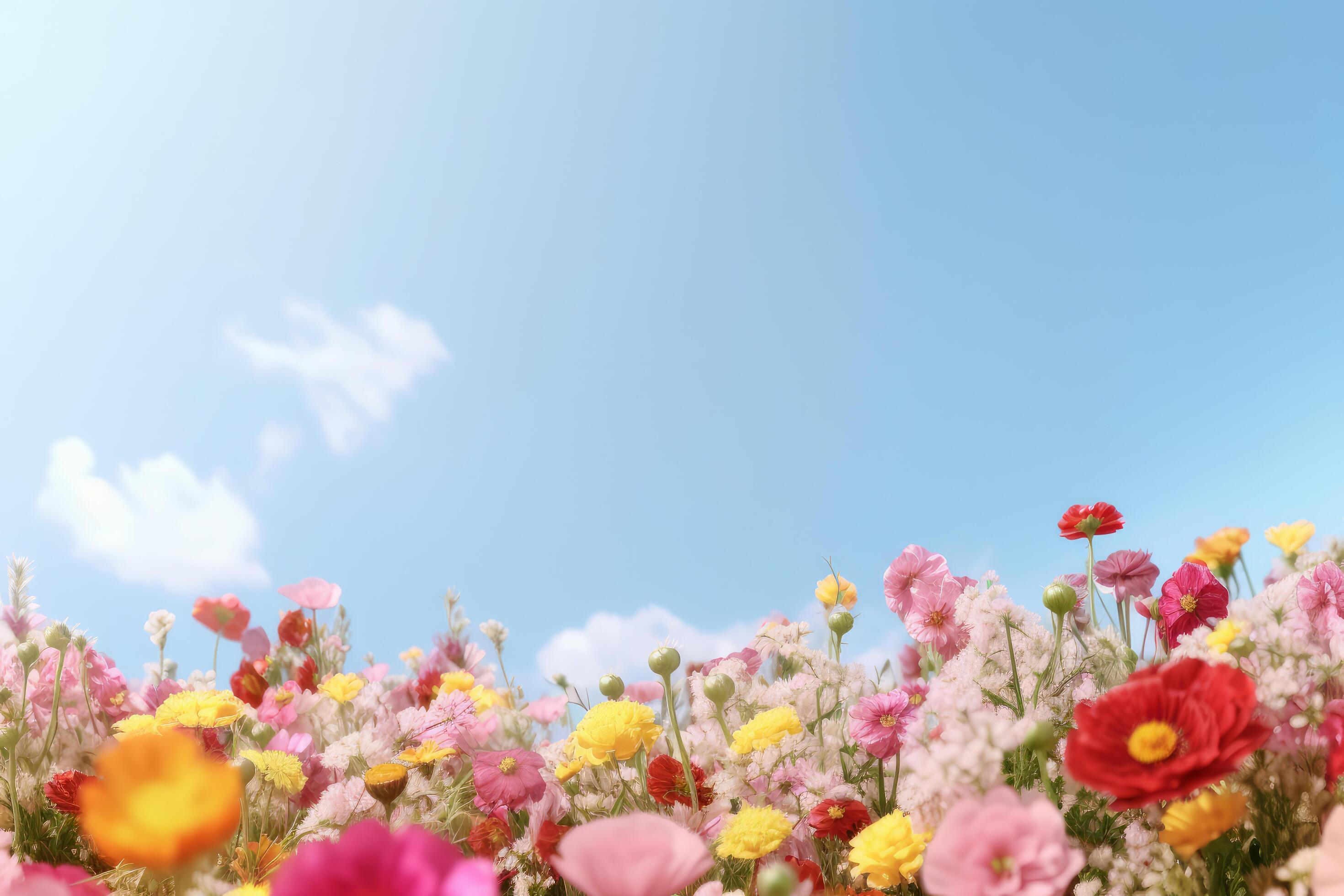 Summer background with flowers Illustration Stock Free