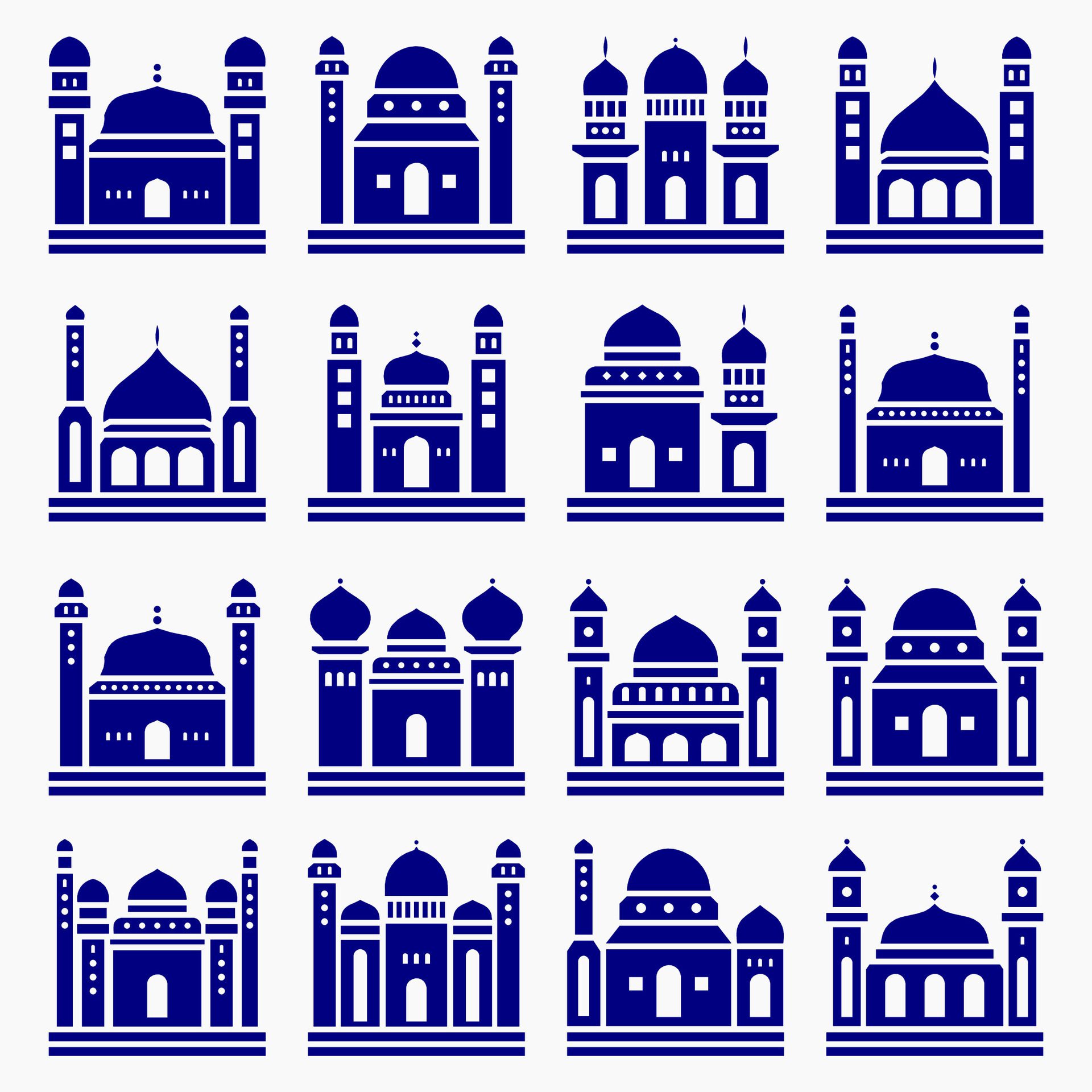 Mosque Muslim Pattern for decoration, background, panel, and cnc cutting Free Vector