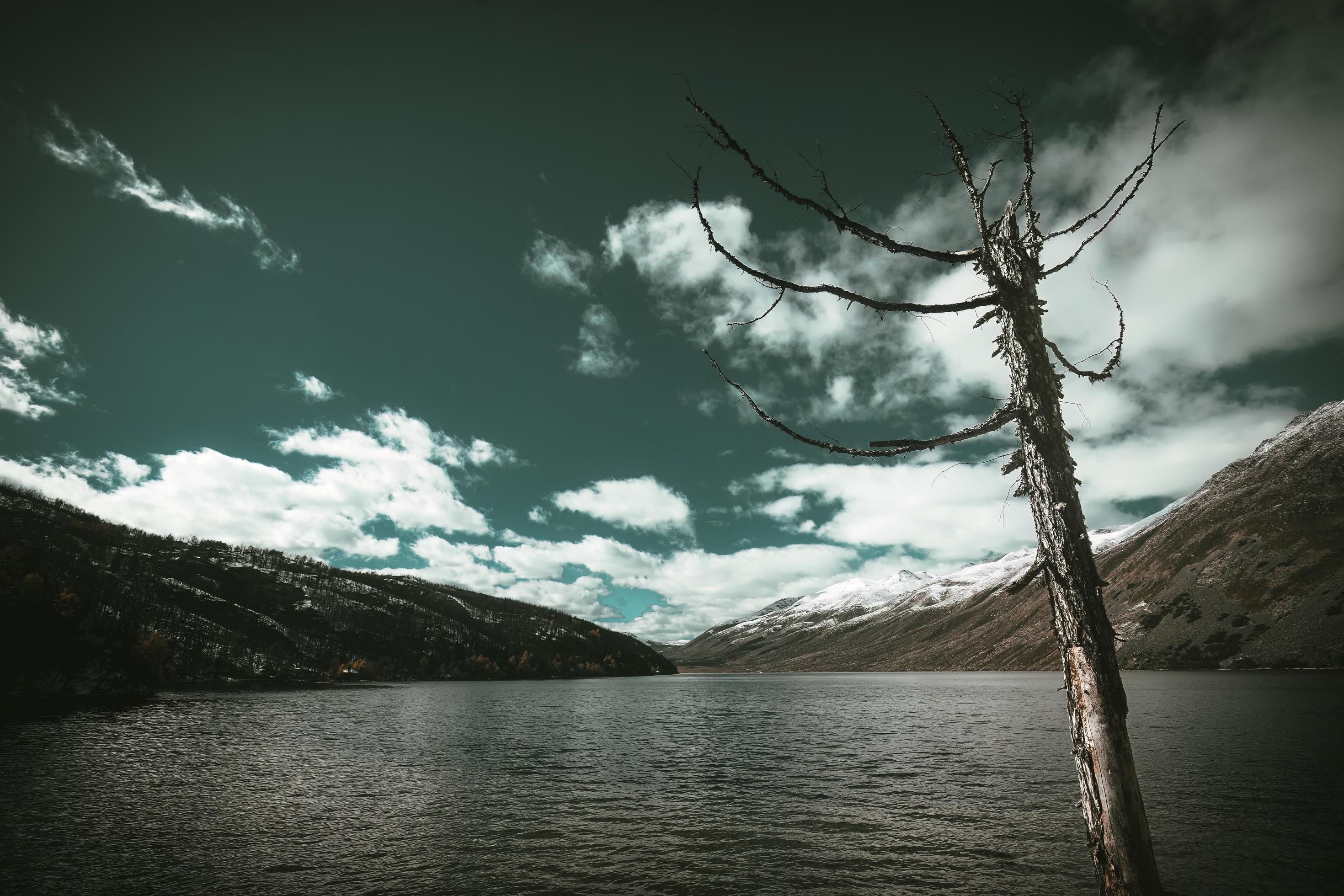 Spectacular scenery in the high mountains of western Sichuan, China, with different seasons Stock Free