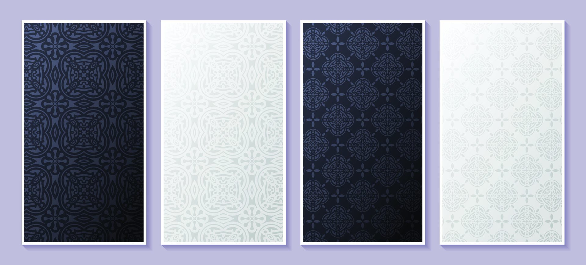 Black and white abstract pattern vertical card Free Vector