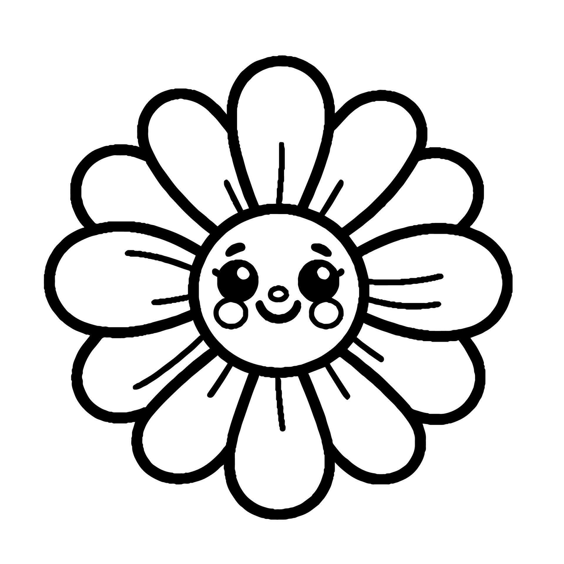 Flower coloring book Stock Free