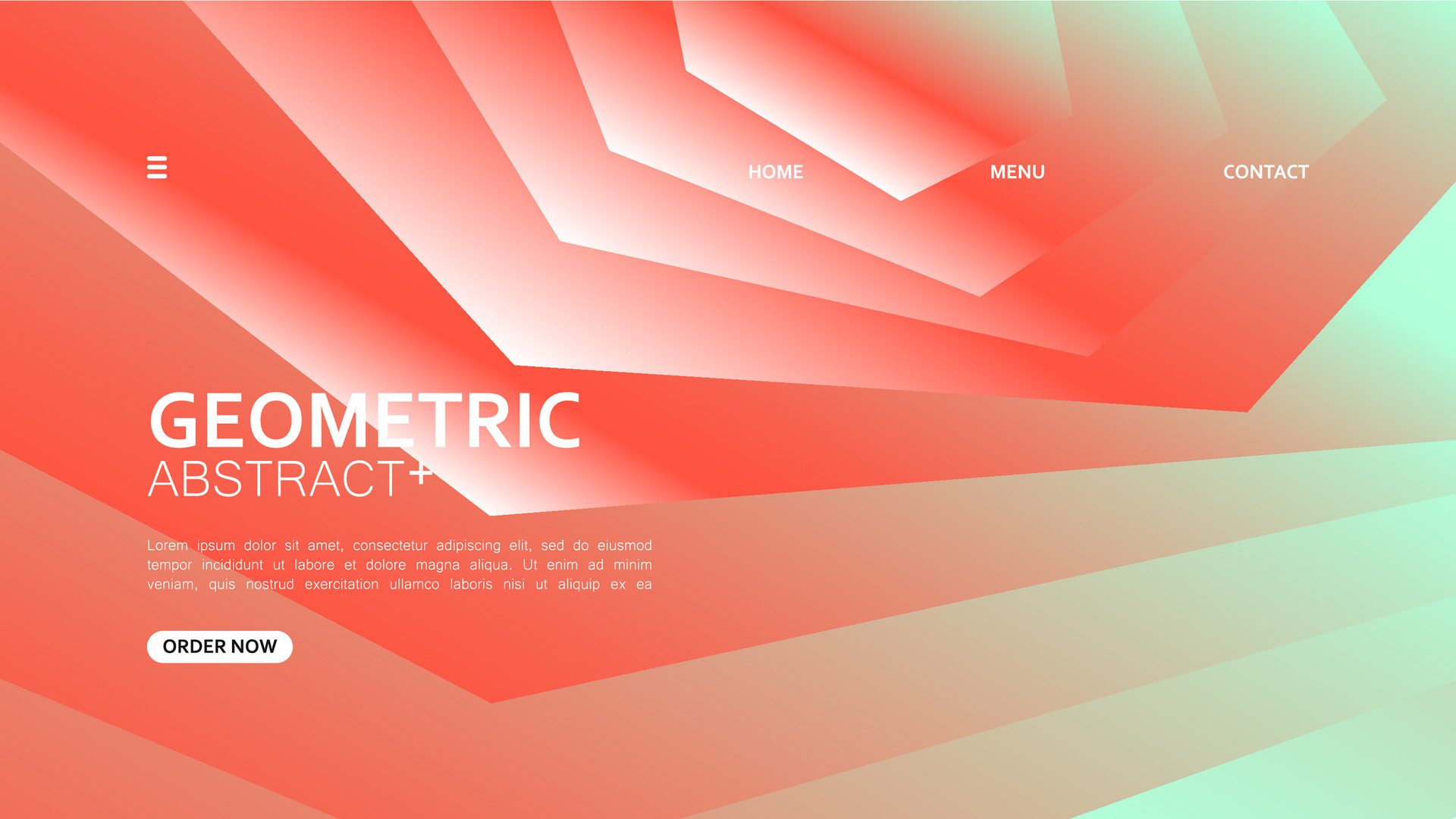 creative background abstract gradient geometric landing page design. illustration. banner brochure business template Free Vector