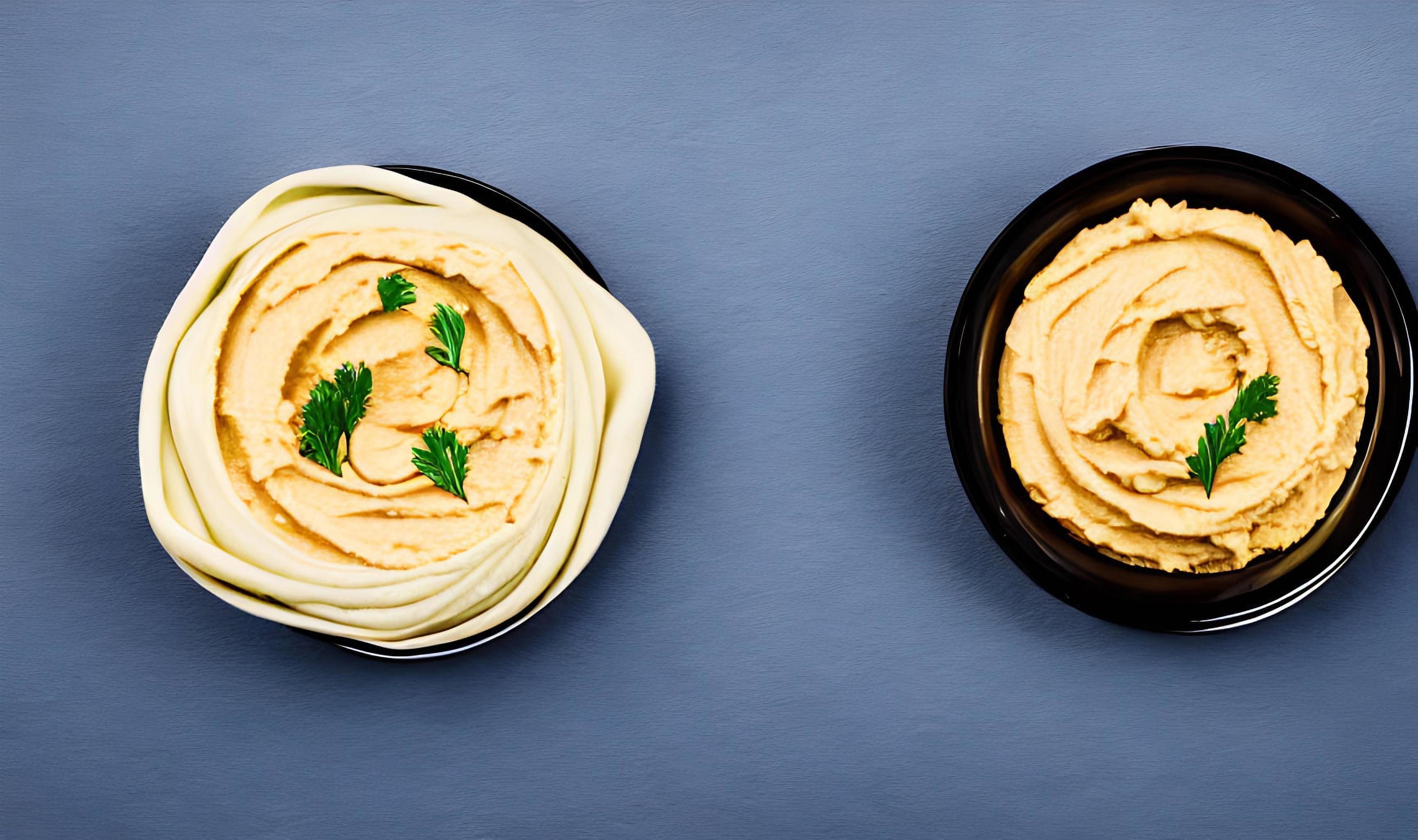 Healthy food. Traditional freshly made organic hummus. Stock Free