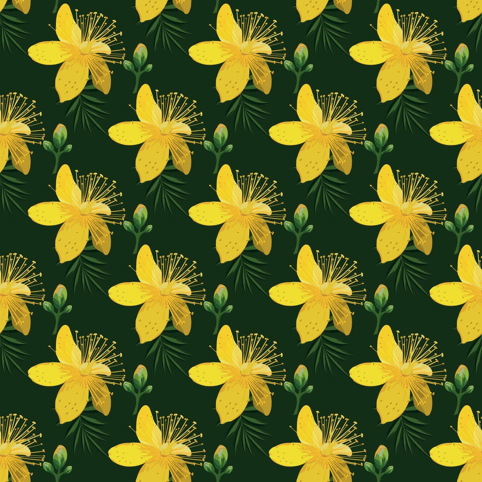 Yellow flower Seamless Pattern Design Stock Free