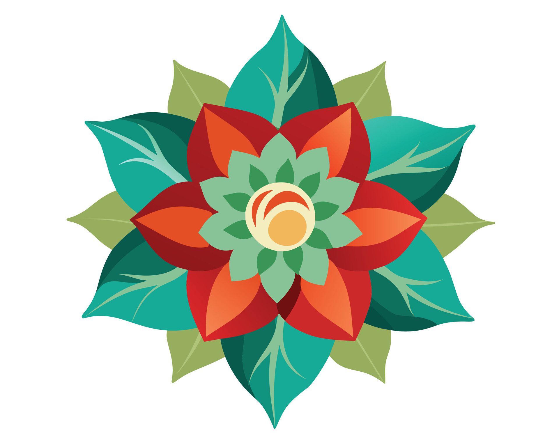 Simple design of pattern flower Free Vector