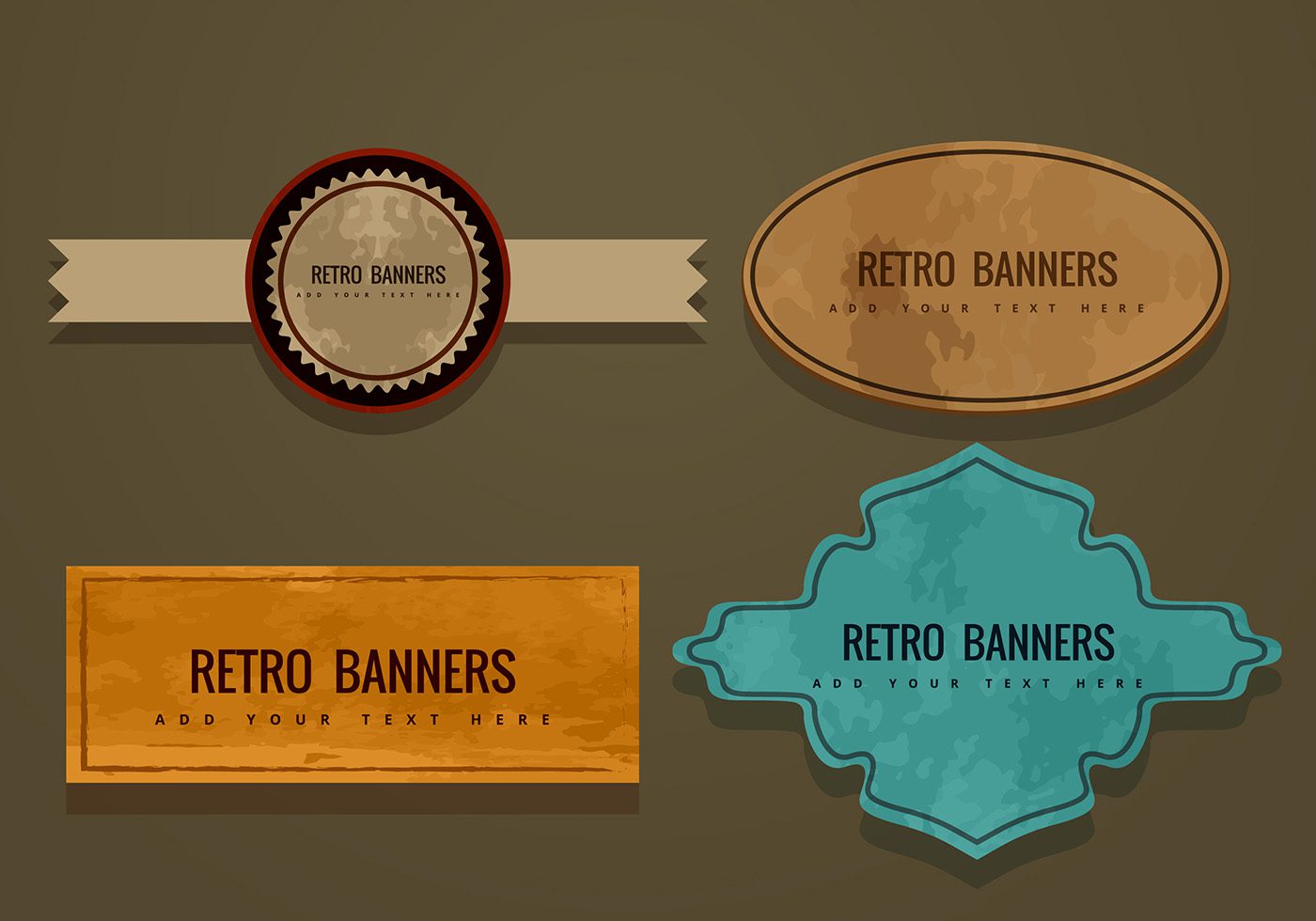 Retro Banner Vectors Free Vector and Free SVG