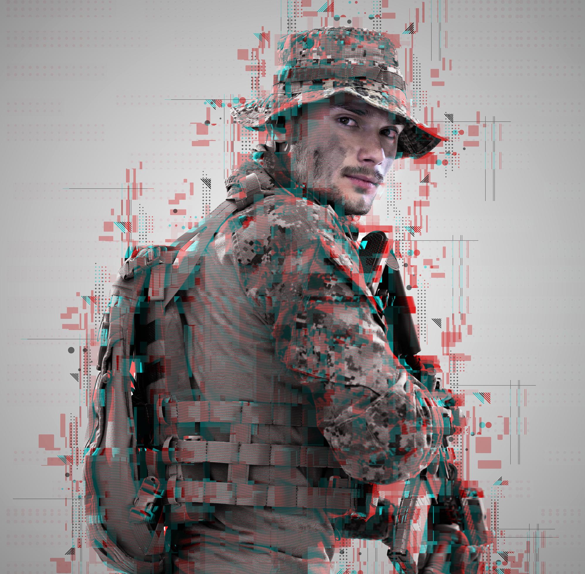 soldier glitch view Free Photo