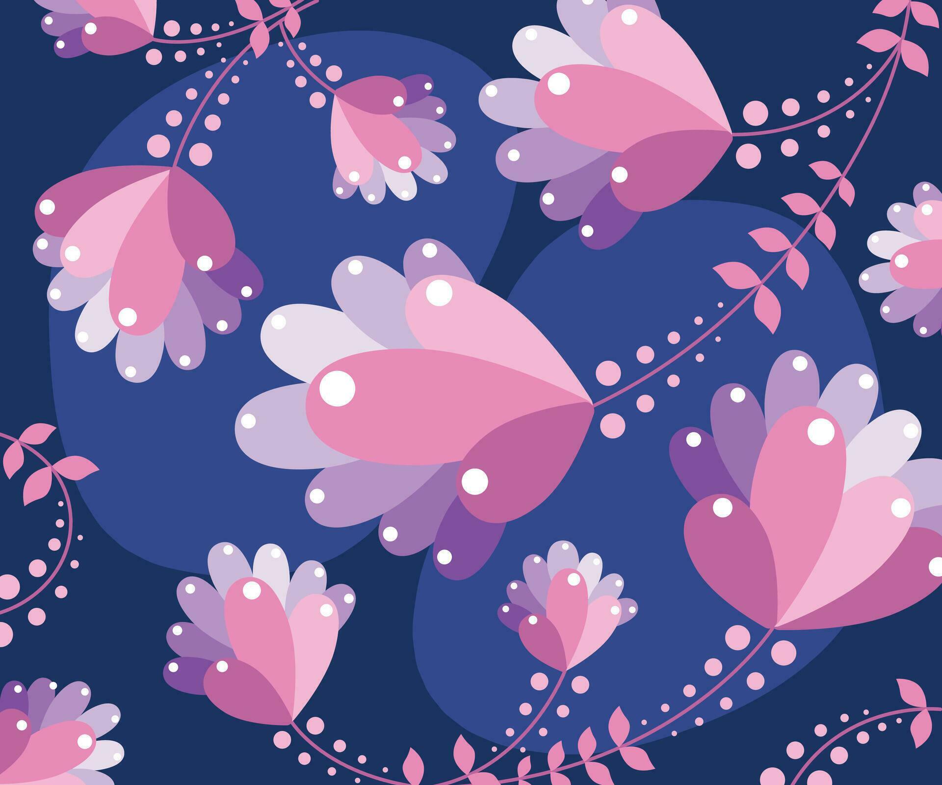 flowers pink purple blue Stock Free