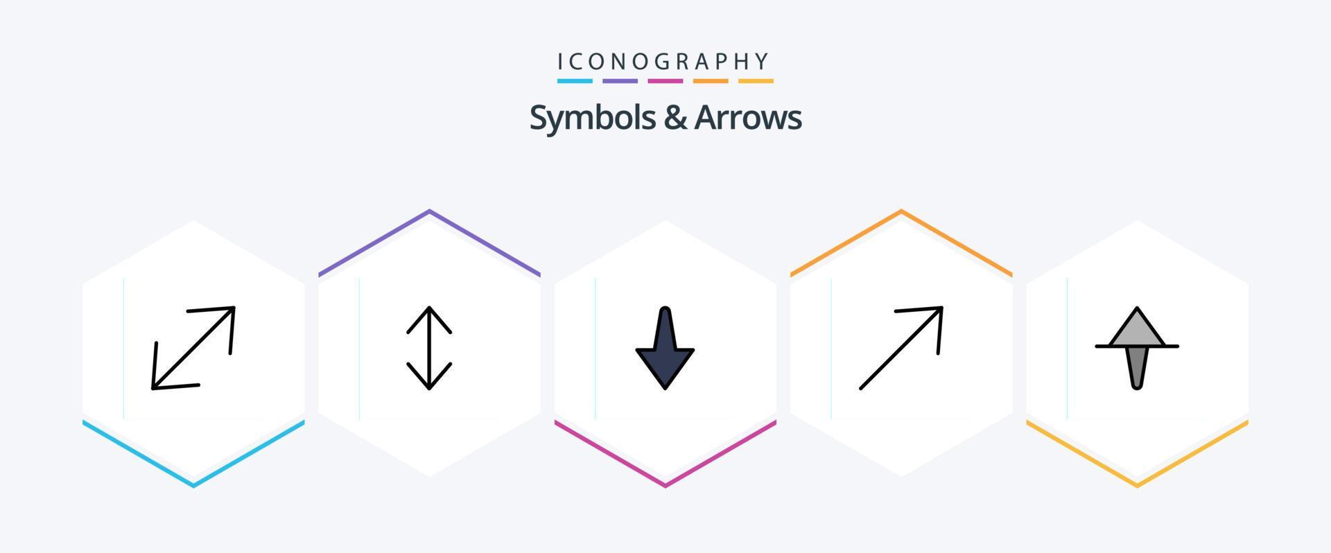 Symbols and Arrows 25 FilledLine icon pack including . arrow. . home Stock Free