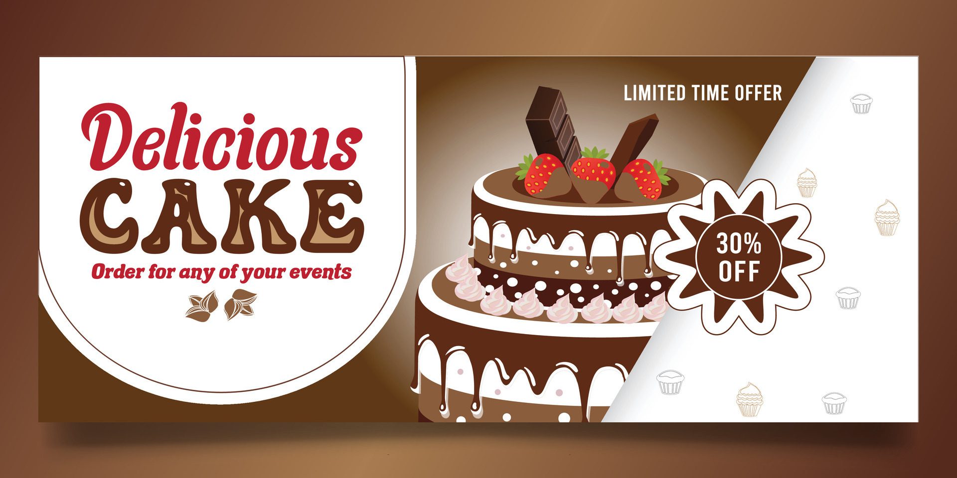 Cake banner design Free Vector