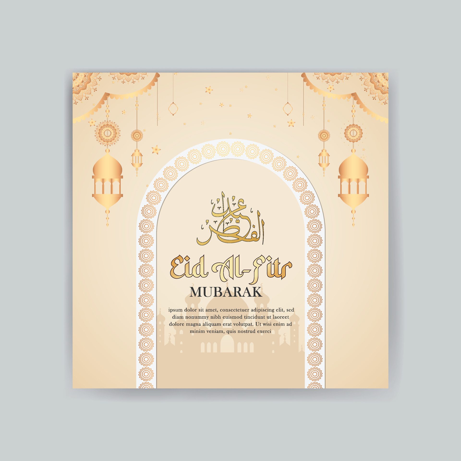 Eid Mubarak Social Media Banner Instagram Post Template Free Vector