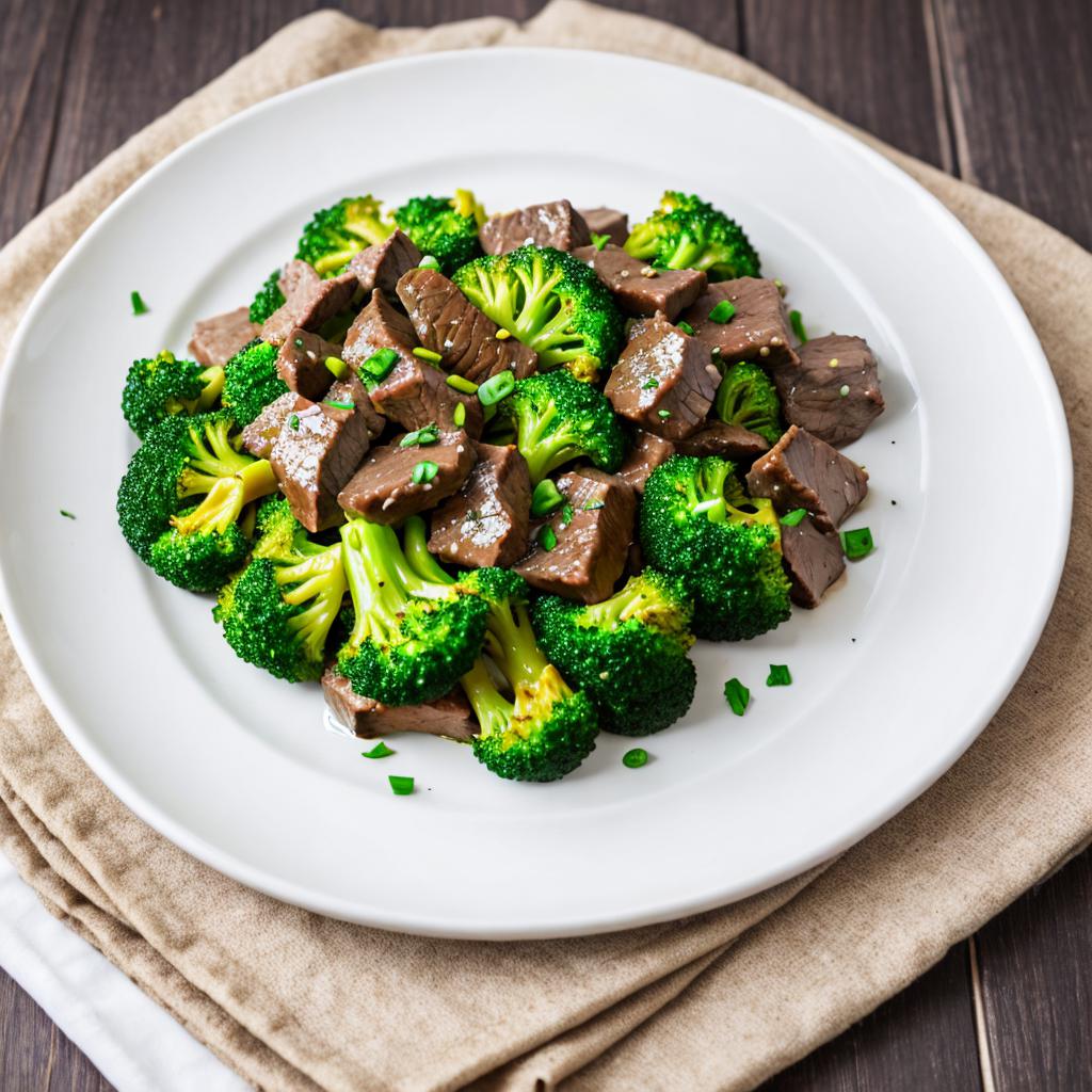 Beef and broccoli with by @ai_generated