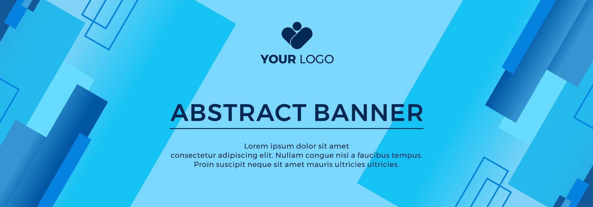 Abstract Blue Banner Free Vector