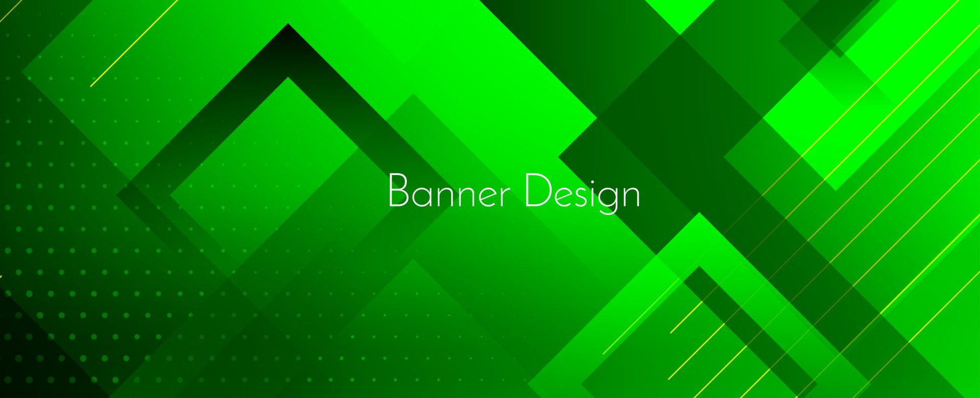 abstract geometric green modern decorative stylish banner background Free Vector