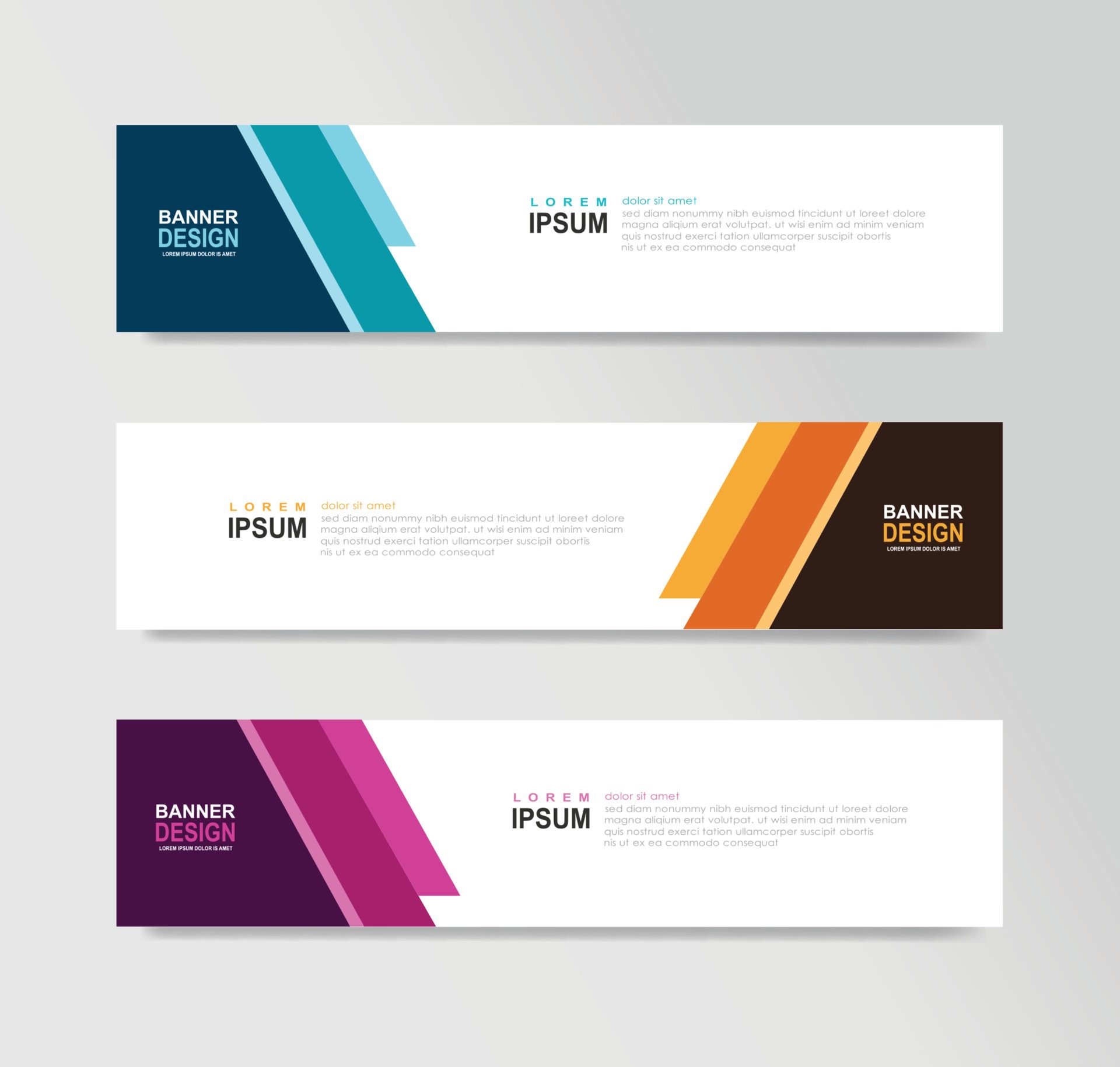 Vector Abstract Banner Design Web Template Free Vector