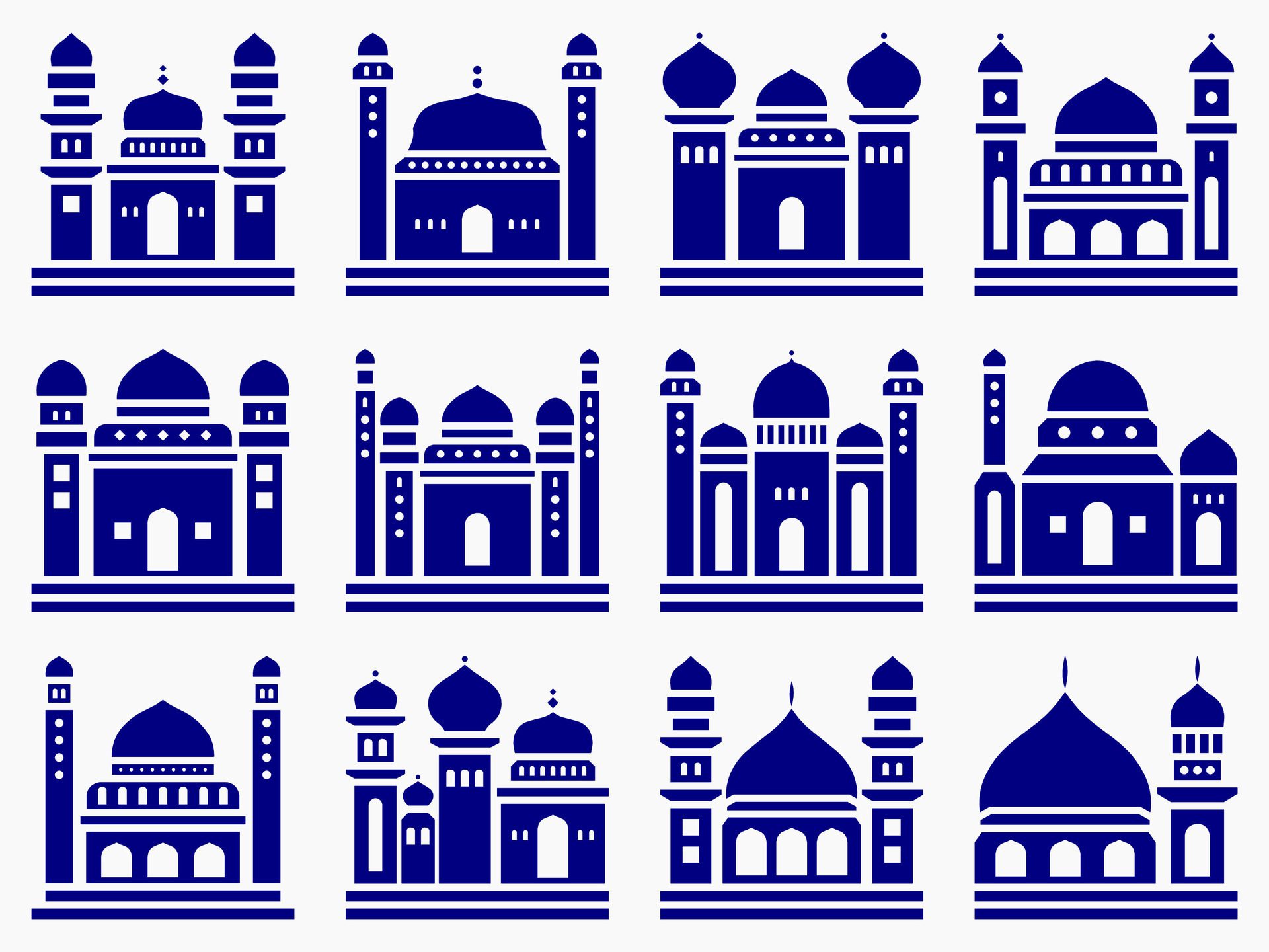 Mosque muslim pattern for decoration, background, panel, and cnc cutting Free Vector