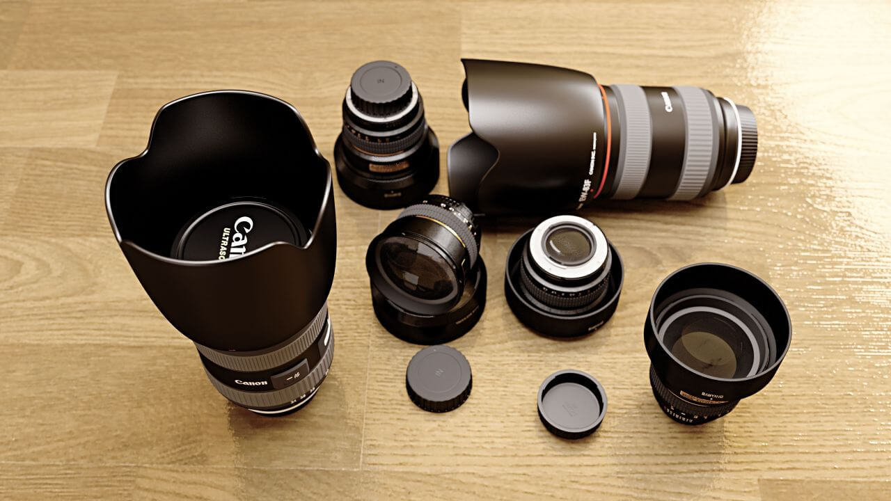 Canon Camera Lens Collection Stock Free