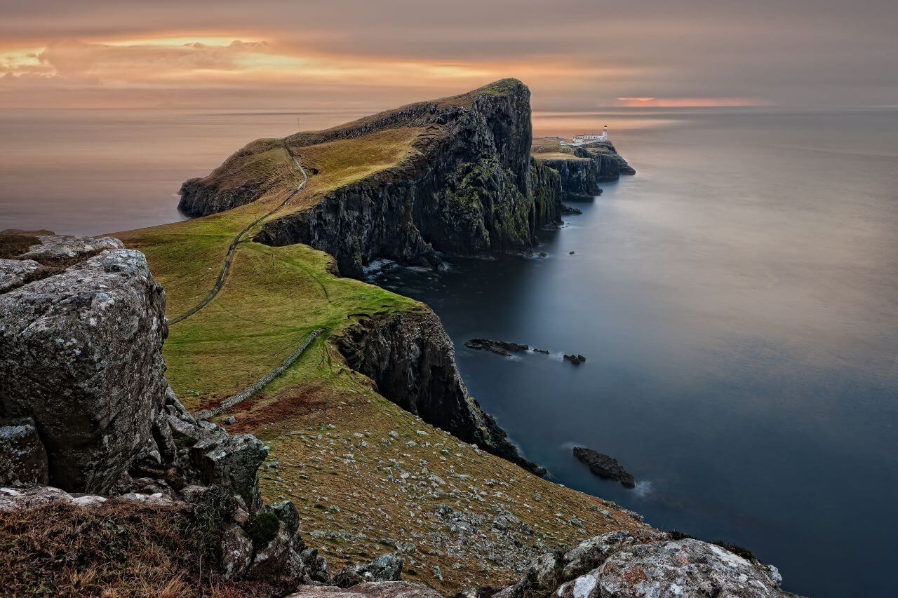 Sea Cliffs Mountains Scotland Stock Free