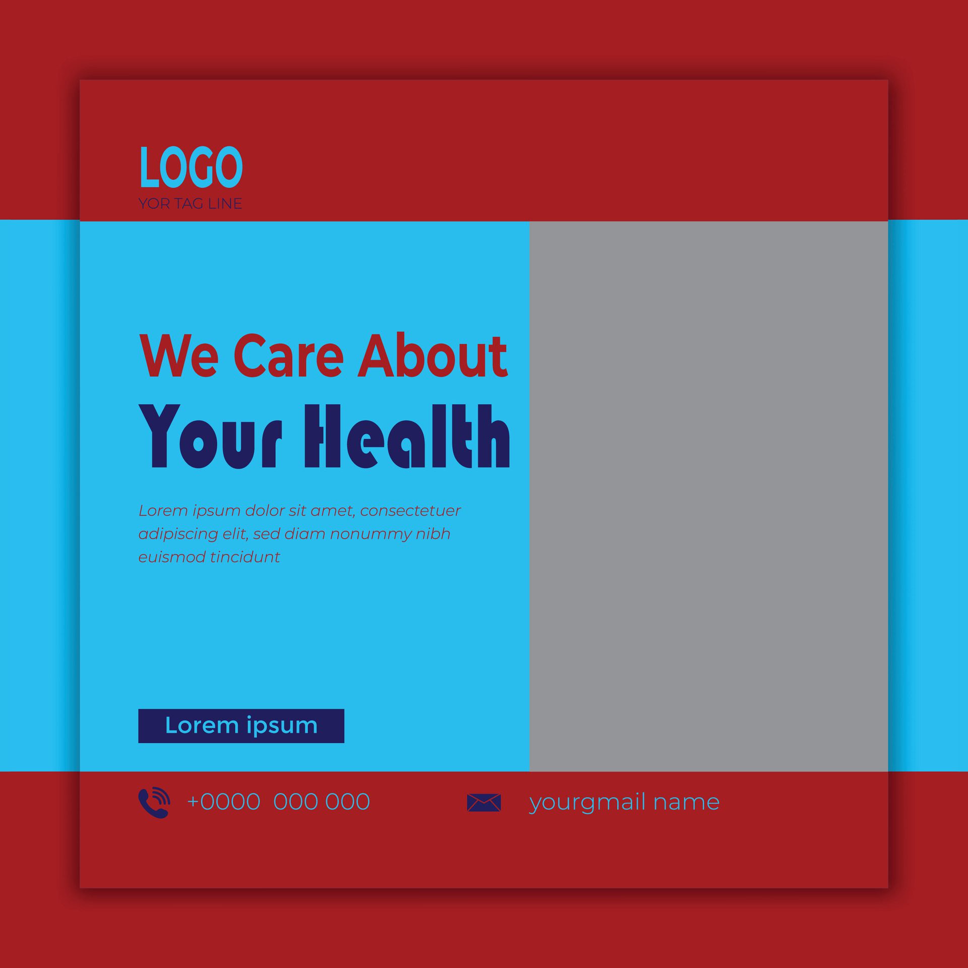 Medical social media post template. Modern banner design Free Vector