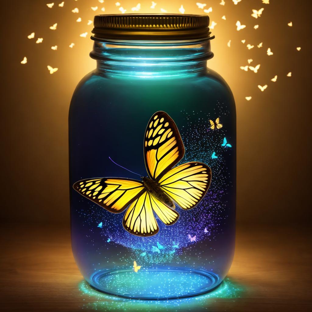 Glowing and magical butterflys by @ai_generated