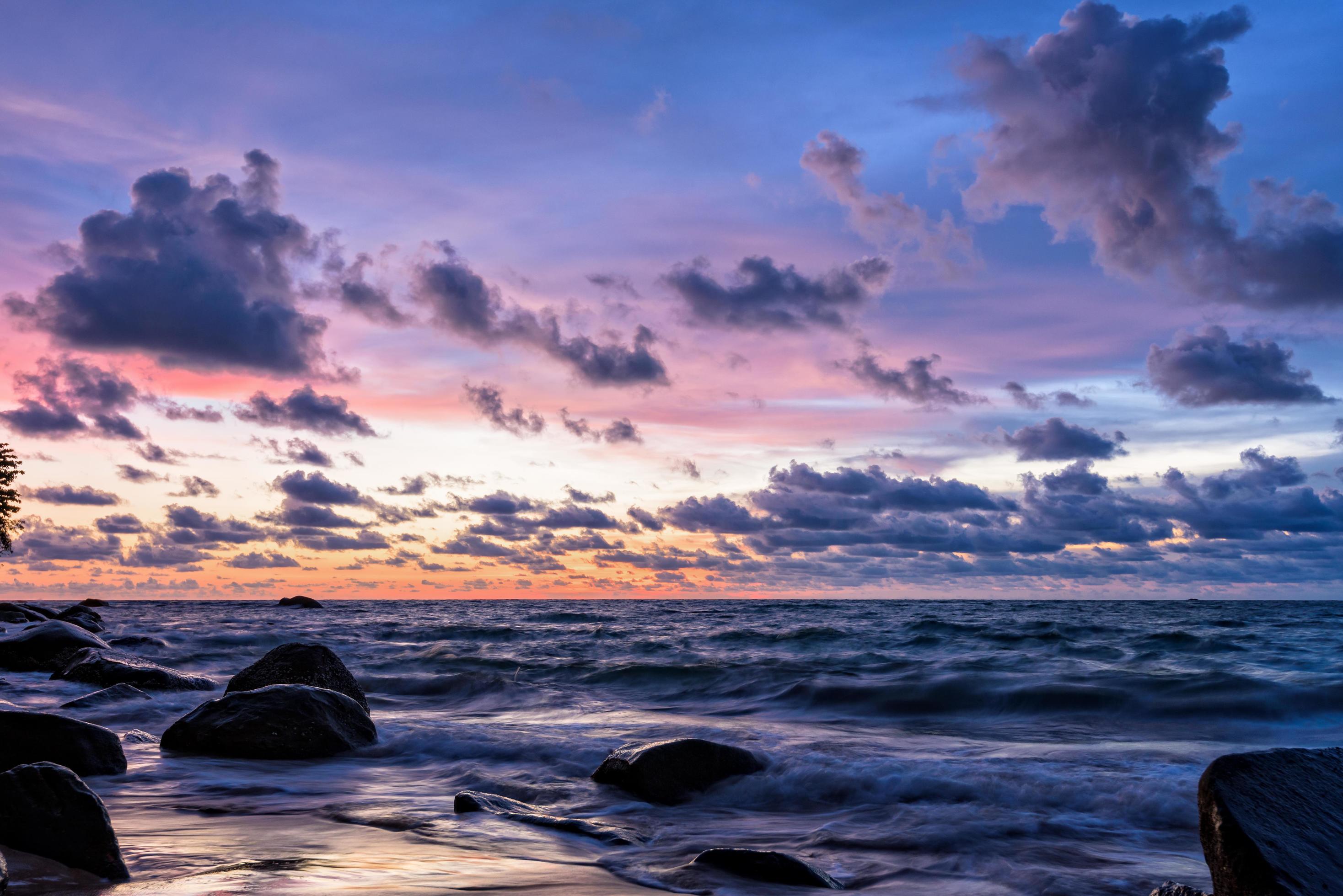 Sunset at beach in Thailand Stock Free