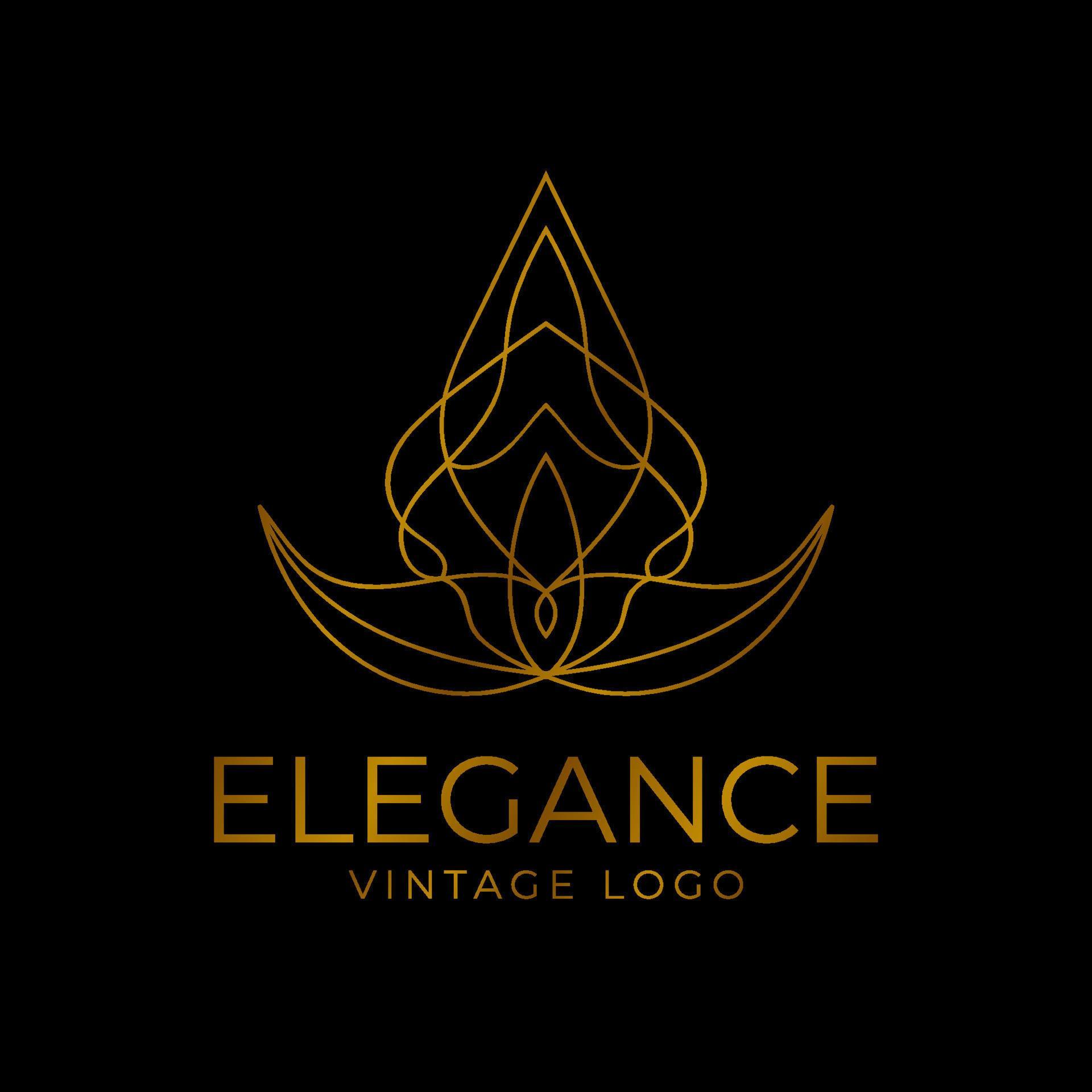 abstract flower elegance vintage logo design element Stock Free and Free SVG