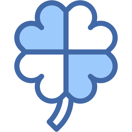 Clover, four, leaf icon