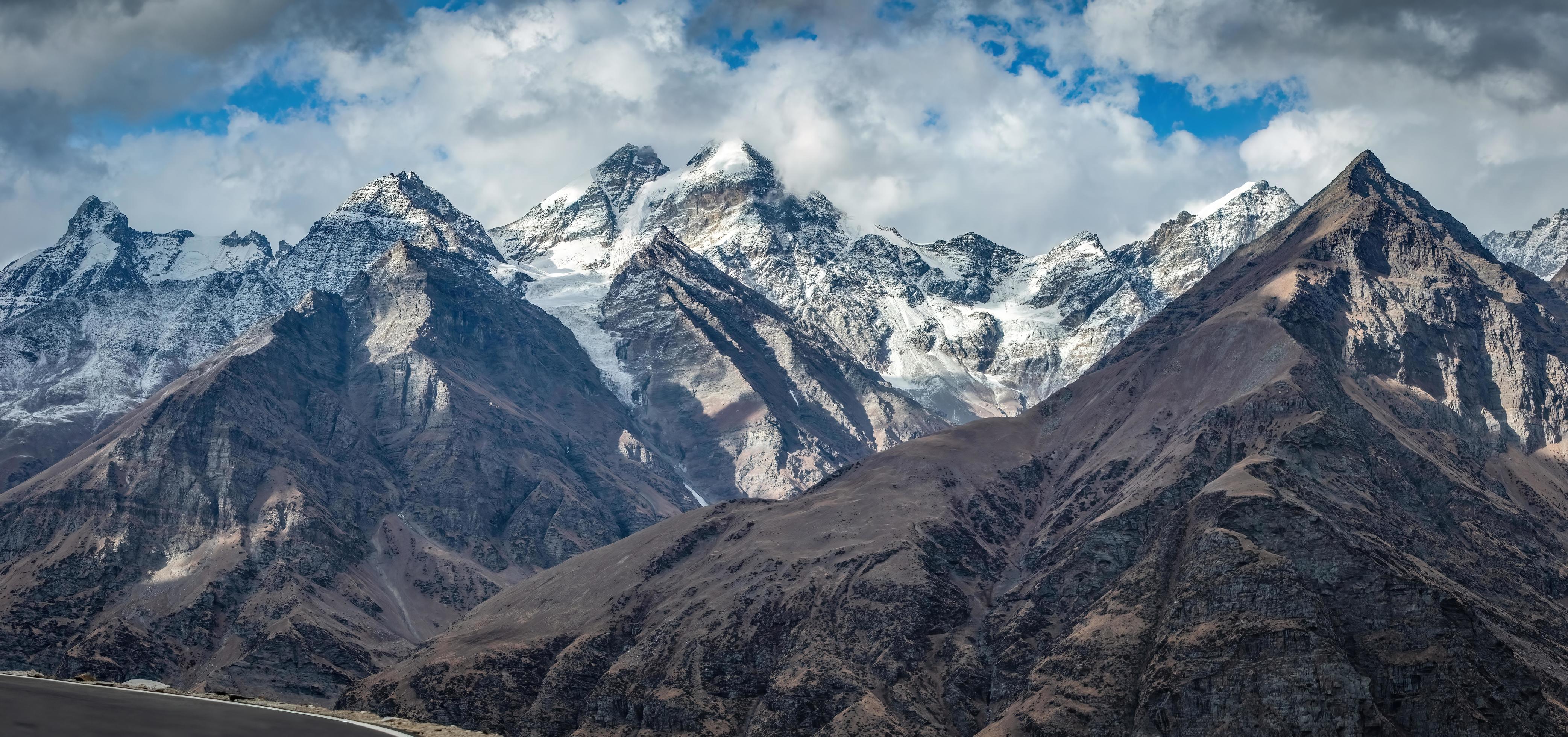 Panoramic Himalayan mountainscapes Stock Free