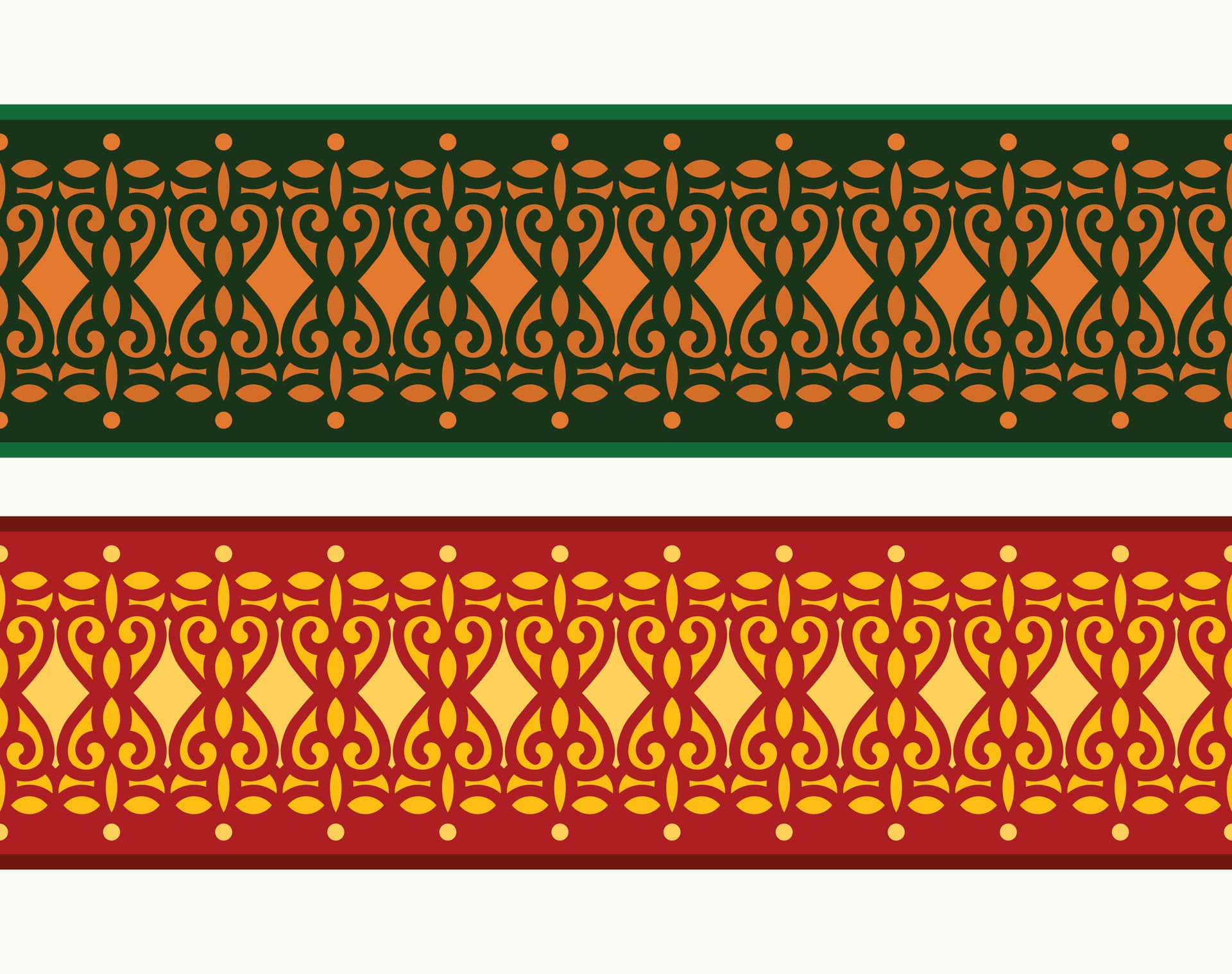 Henna banner border with colorful border Free Vector