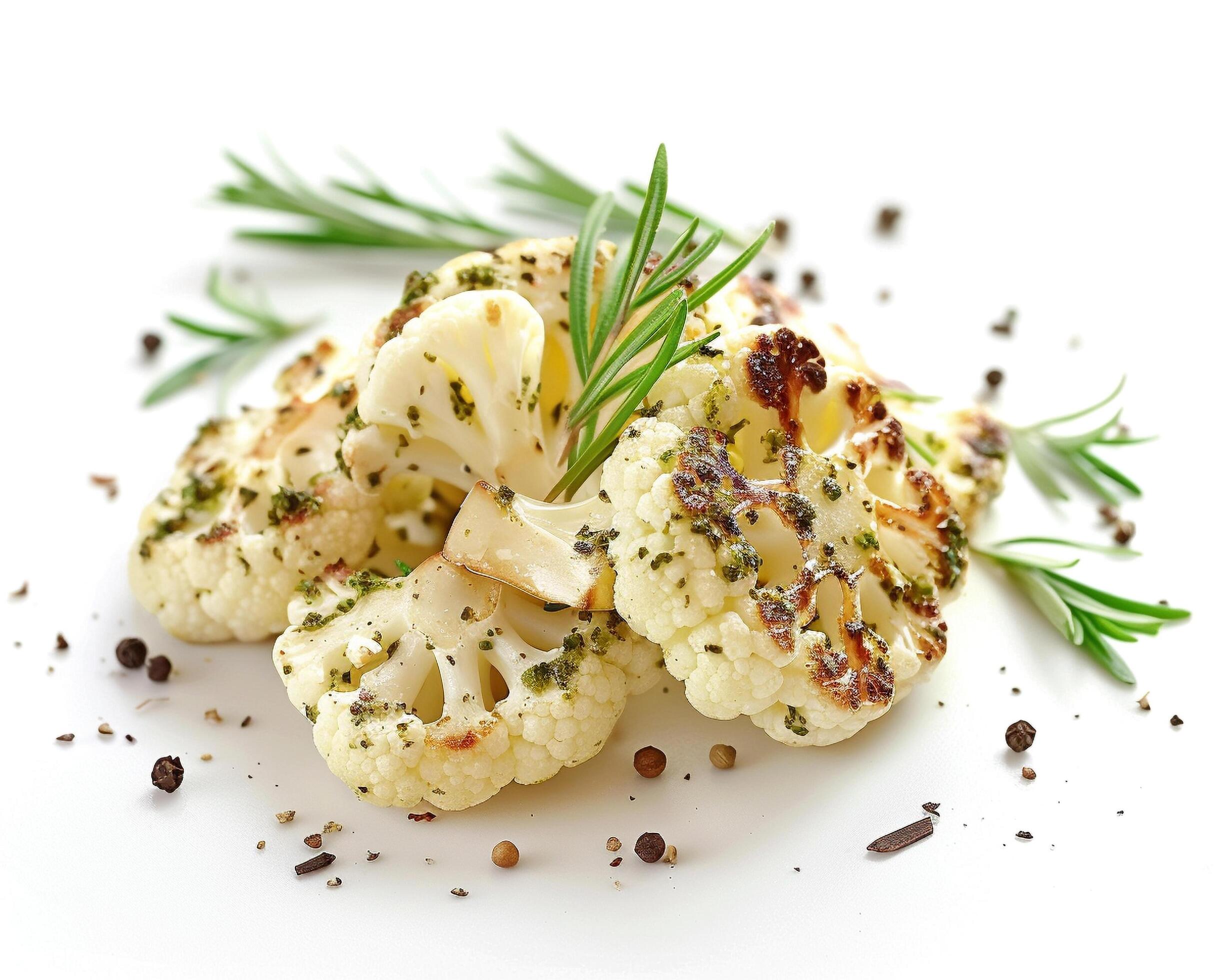 grilled cauliflower with rosemary and garlic Stock Free