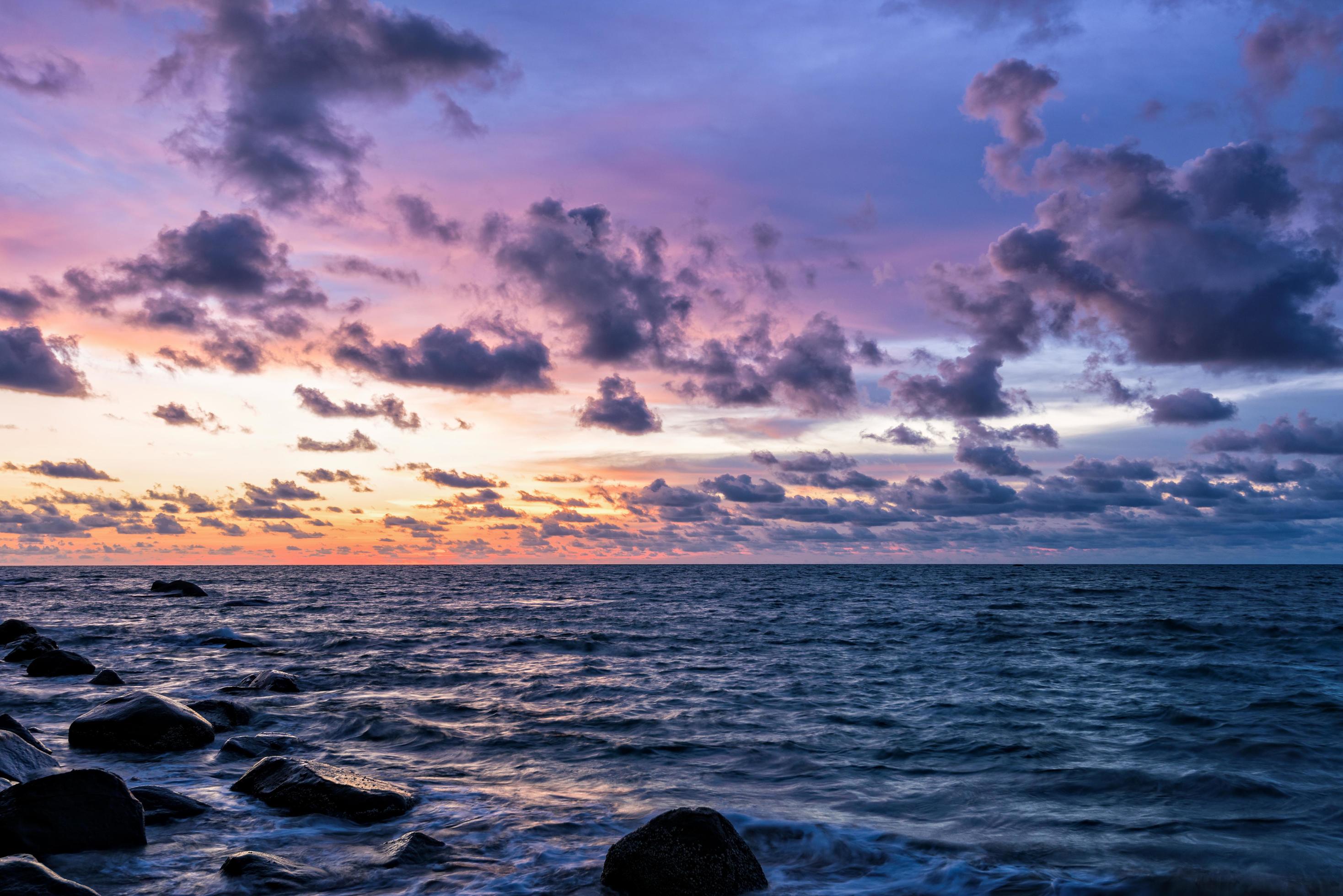 Sunset at beach in Thailand Stock Free