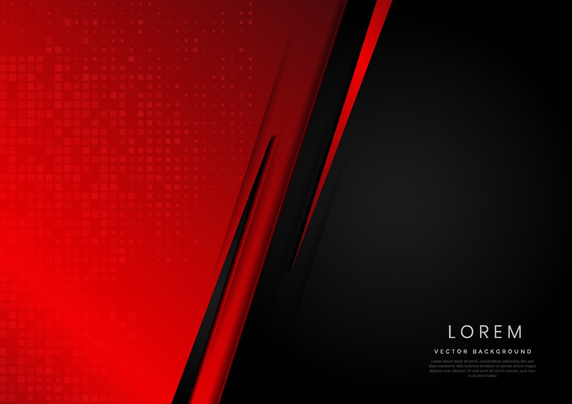 Template corporate banner concept red and black contrast background. Free Vector