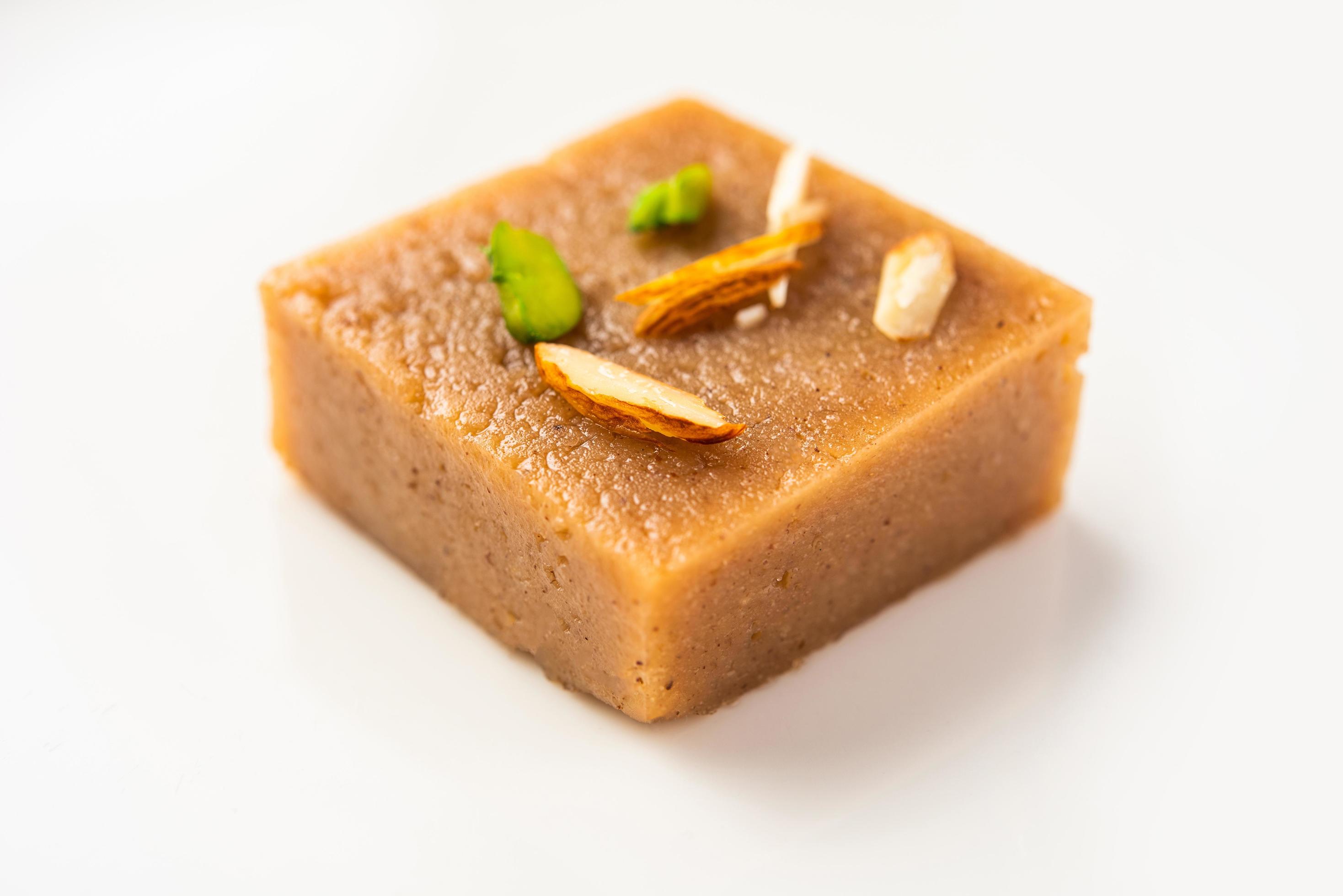 Singhara Barfi or Singhada barfi or halwa fasting or up-was food Stock Free